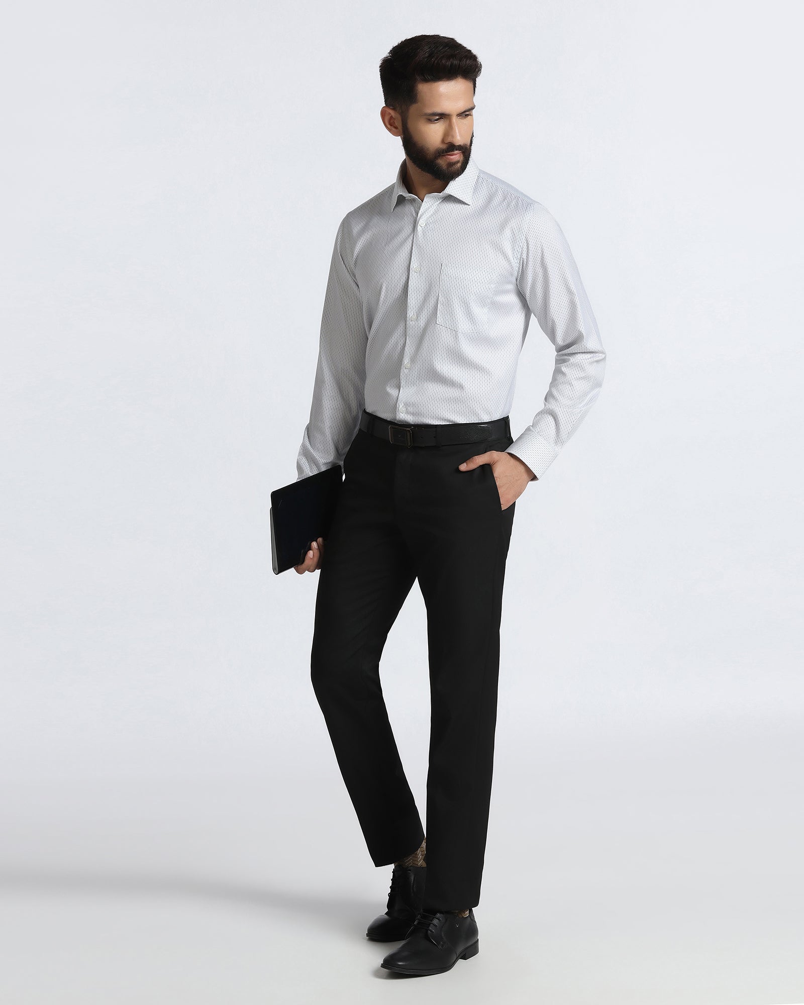 Black Solid Trouser - Roku