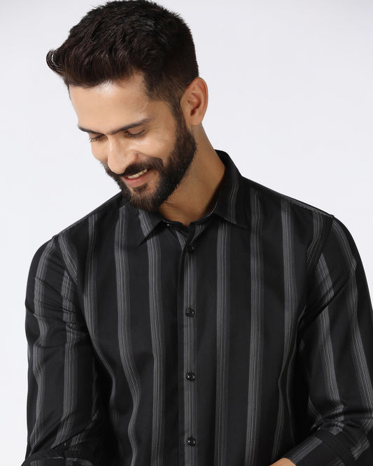 Black Stripe Shirt - Enno