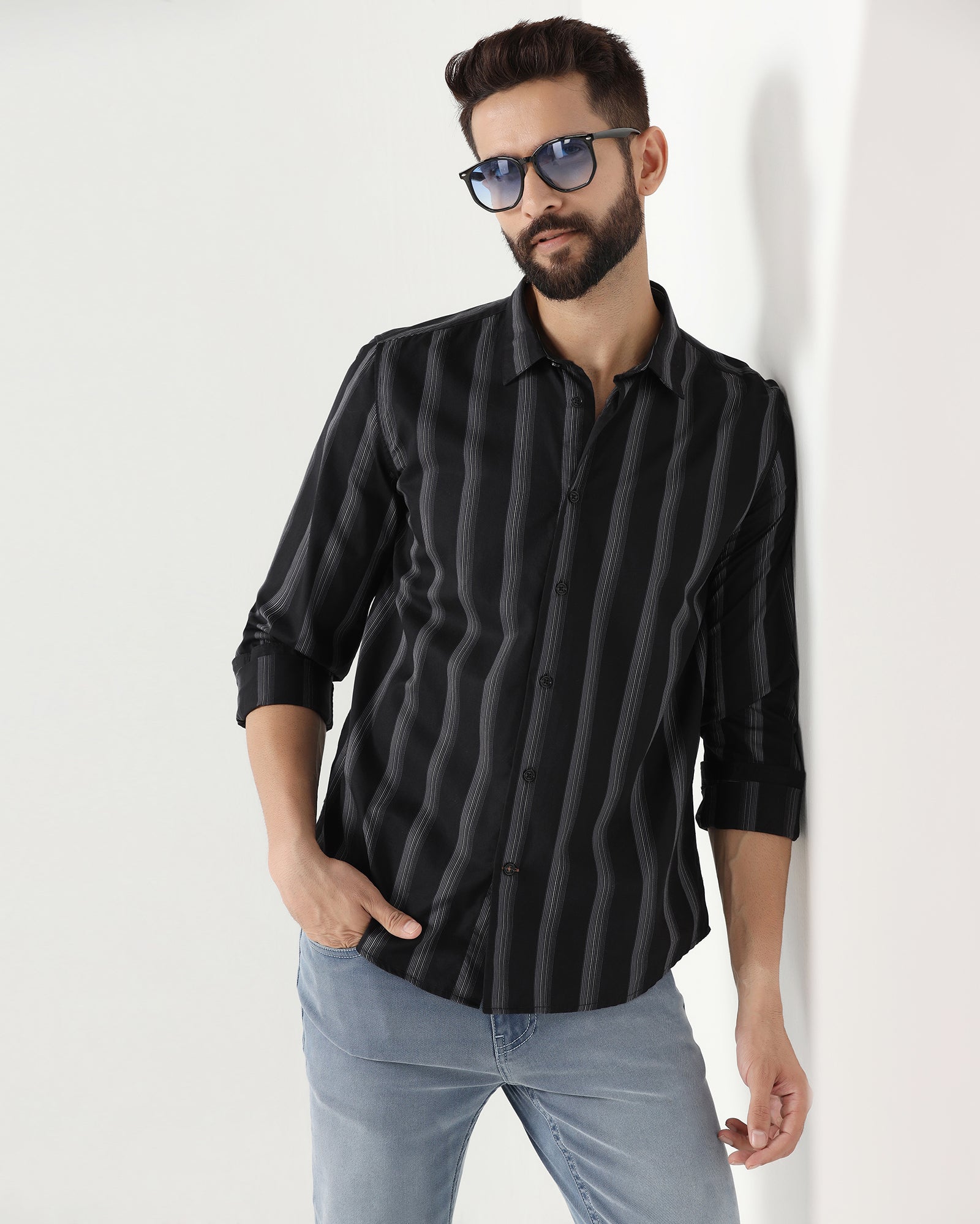 Black Stripe Shirt - Enno