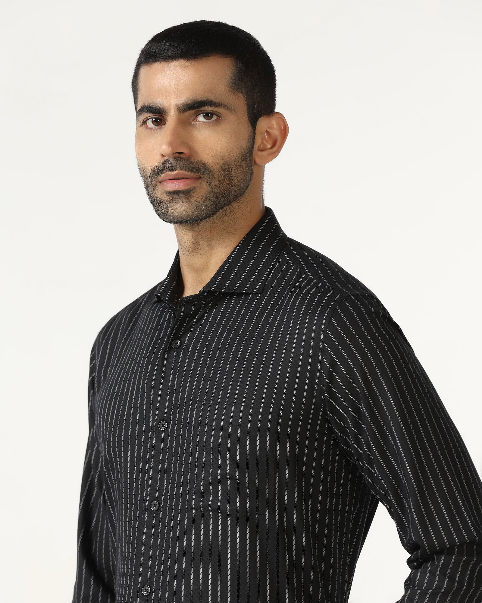 Black Stripe Shirt - Rooter