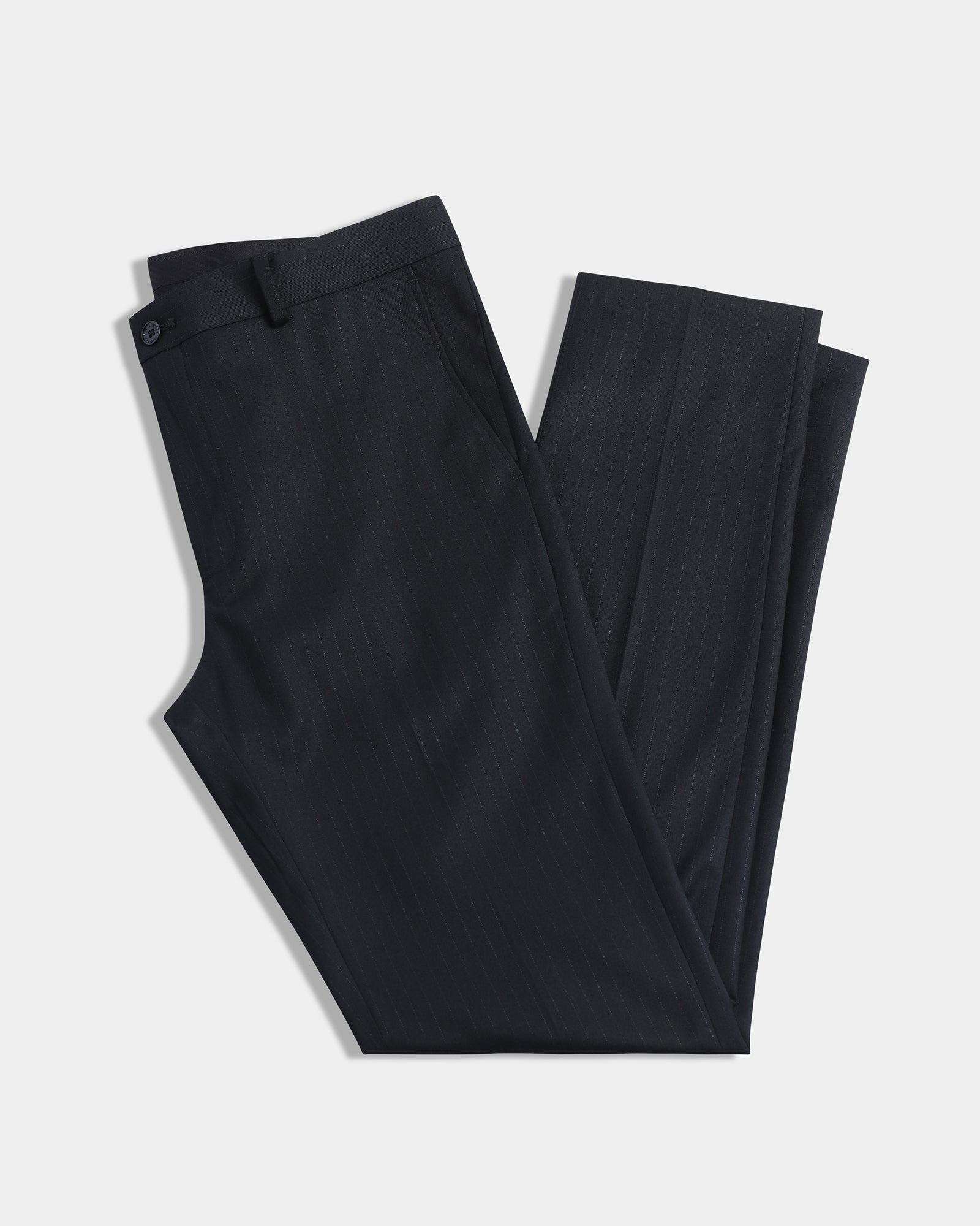 Black Stripe Trouser - Black-271