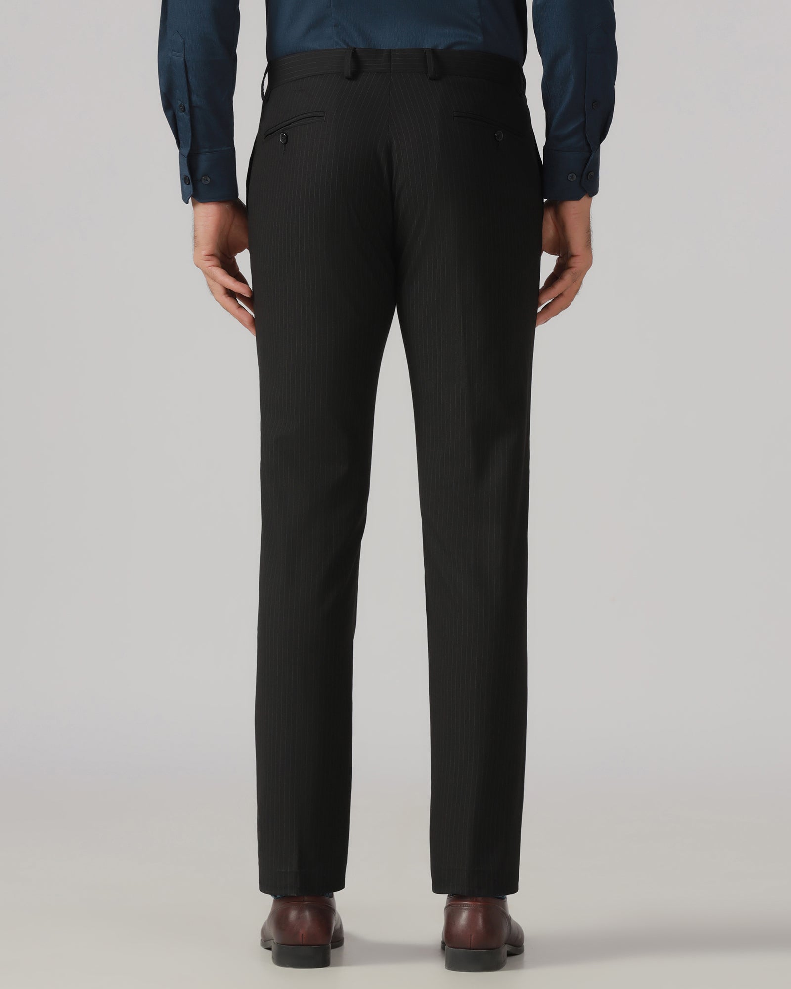 Black Stripe Trouser - Merlot