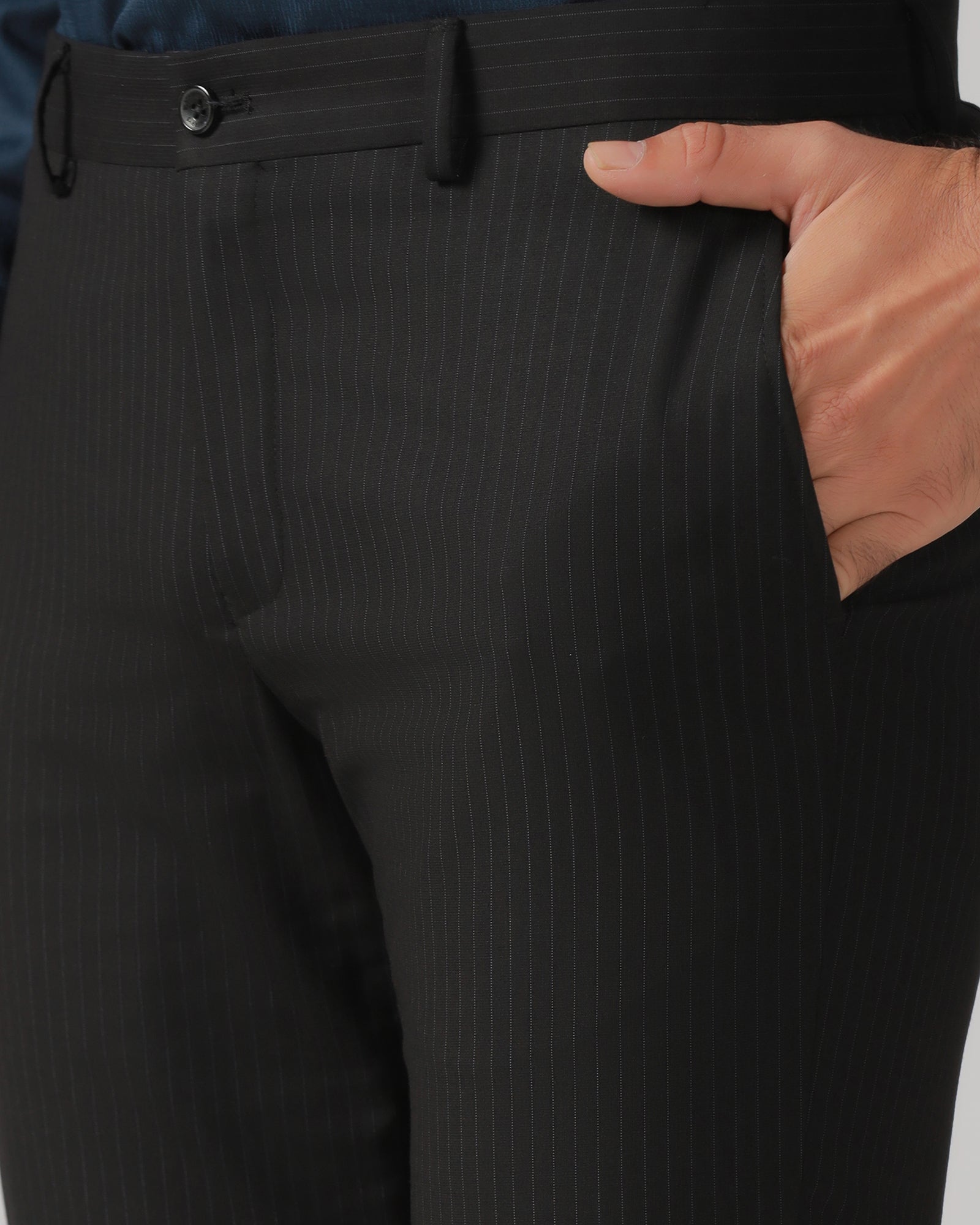 Black Stripe Trouser - Merlot