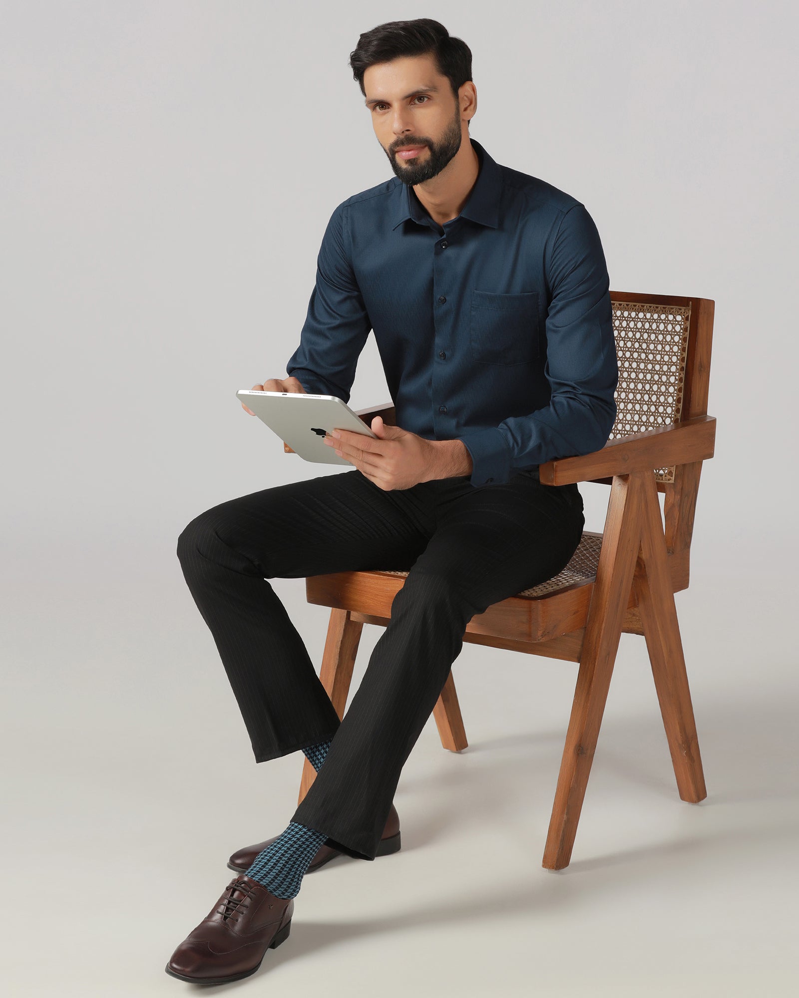 Black Stripe Trouser - Merlot