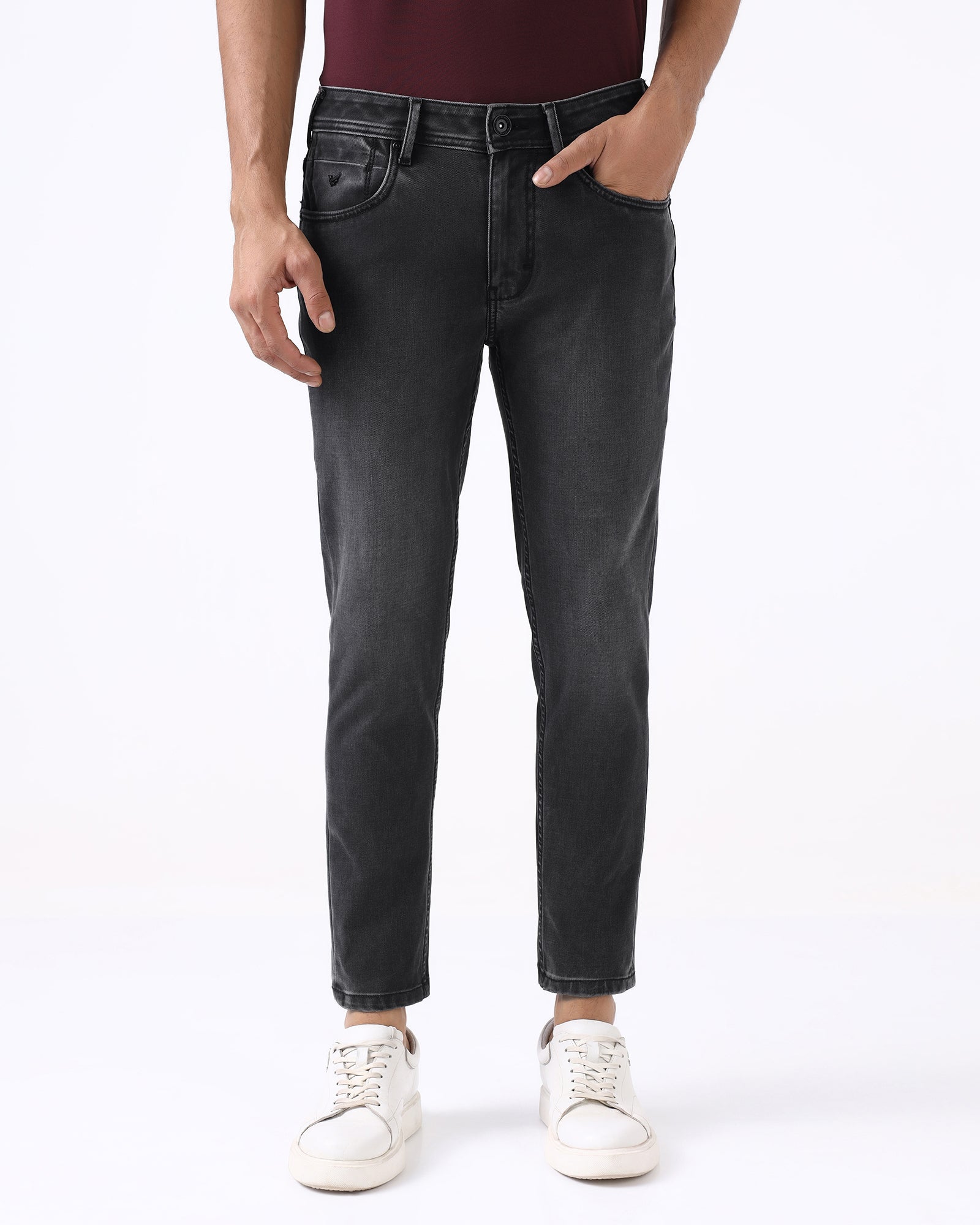 Black Superflex Skinny Cropped Jeans - Arland