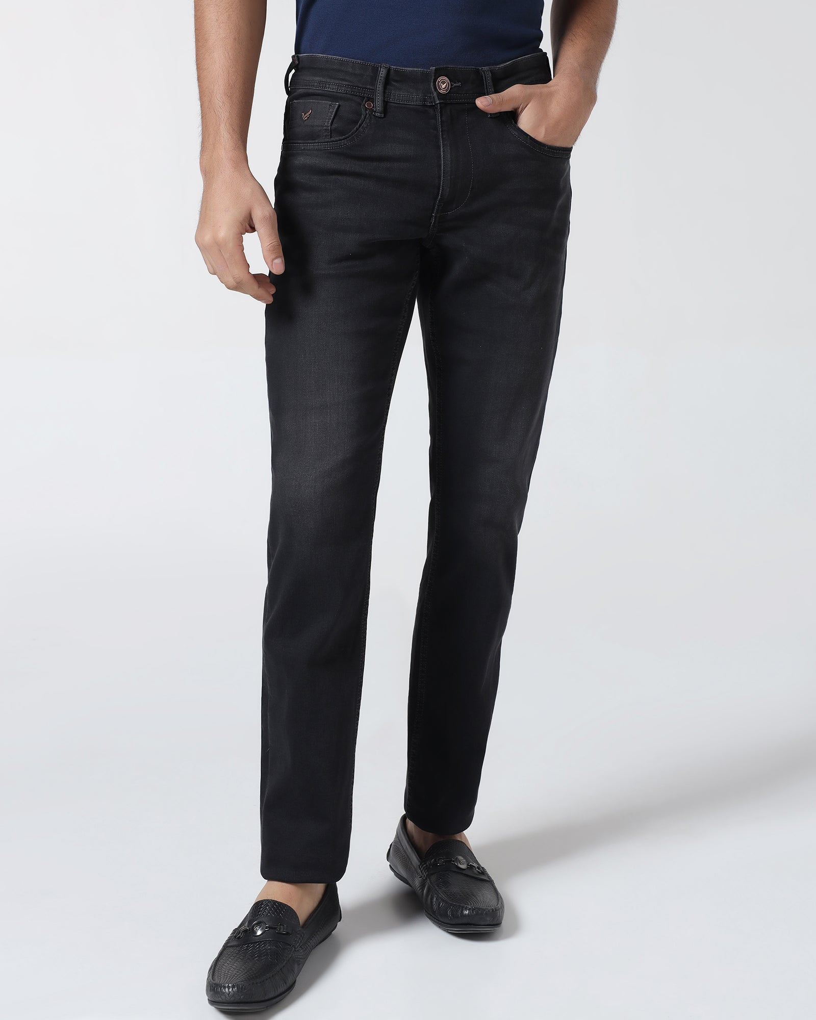 Black Superflex Slim Comfort Jeans - Erich