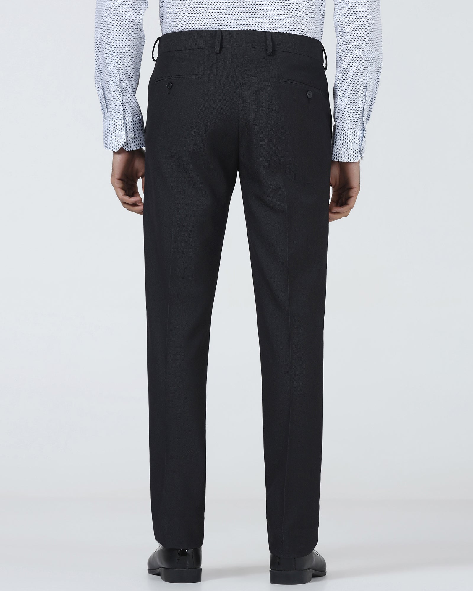 Black Technowaist Textured Trouser - Alex