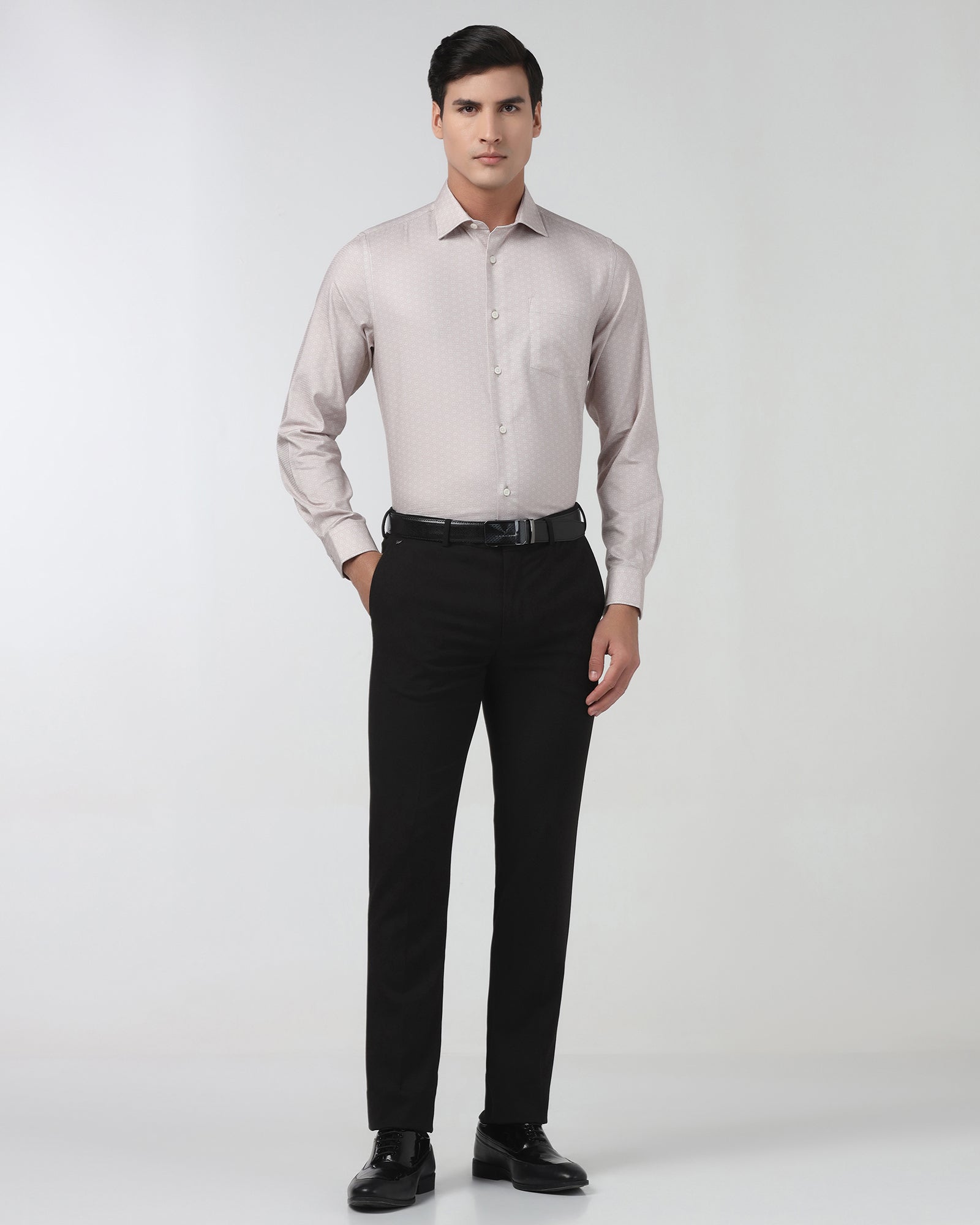 Black Technowaist Textured Trouser - Billy