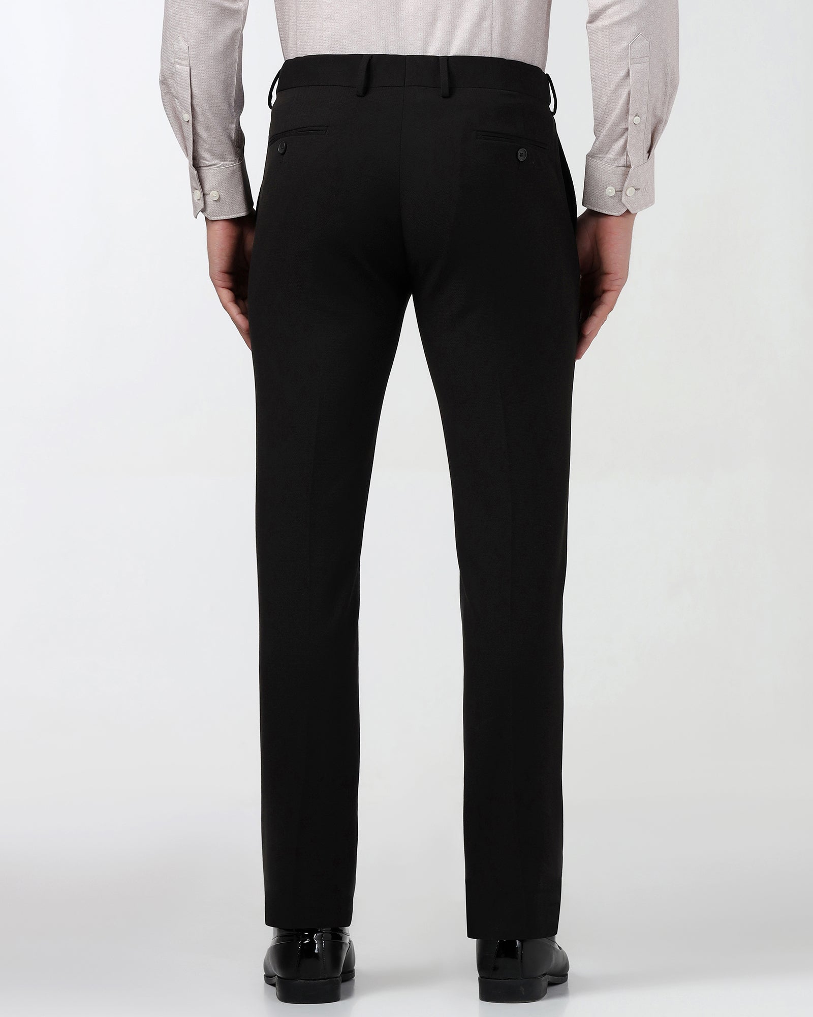 Black Technowaist Textured Trouser - Billy