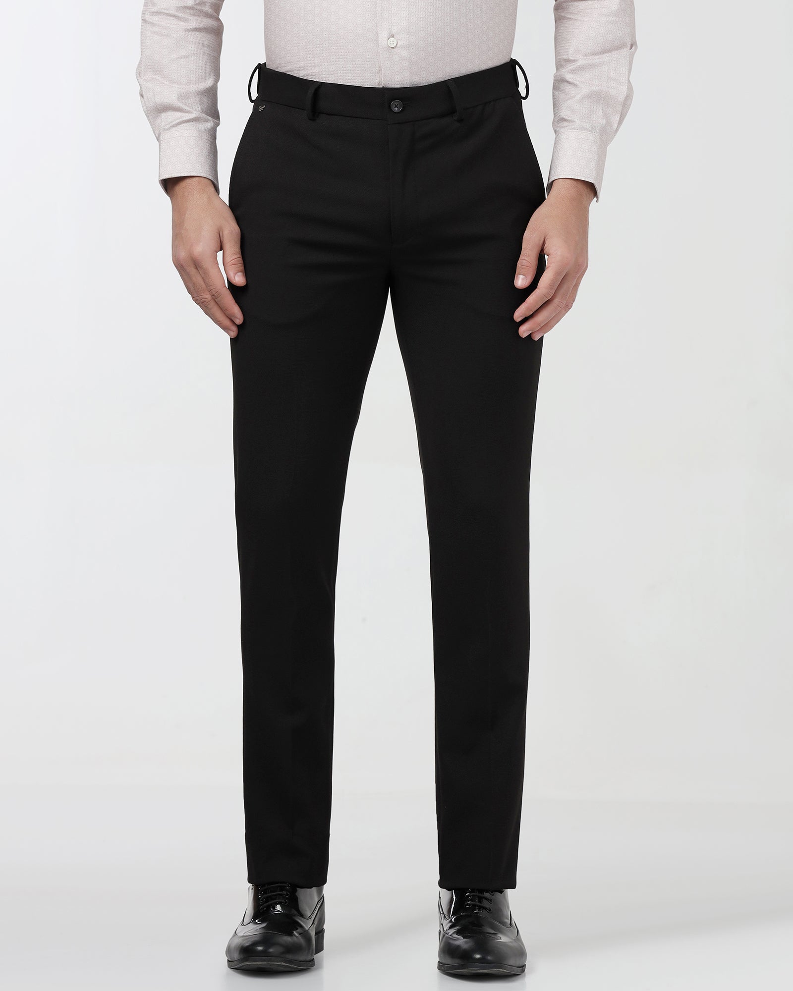 Black Technowaist Textured Trouser - Billy