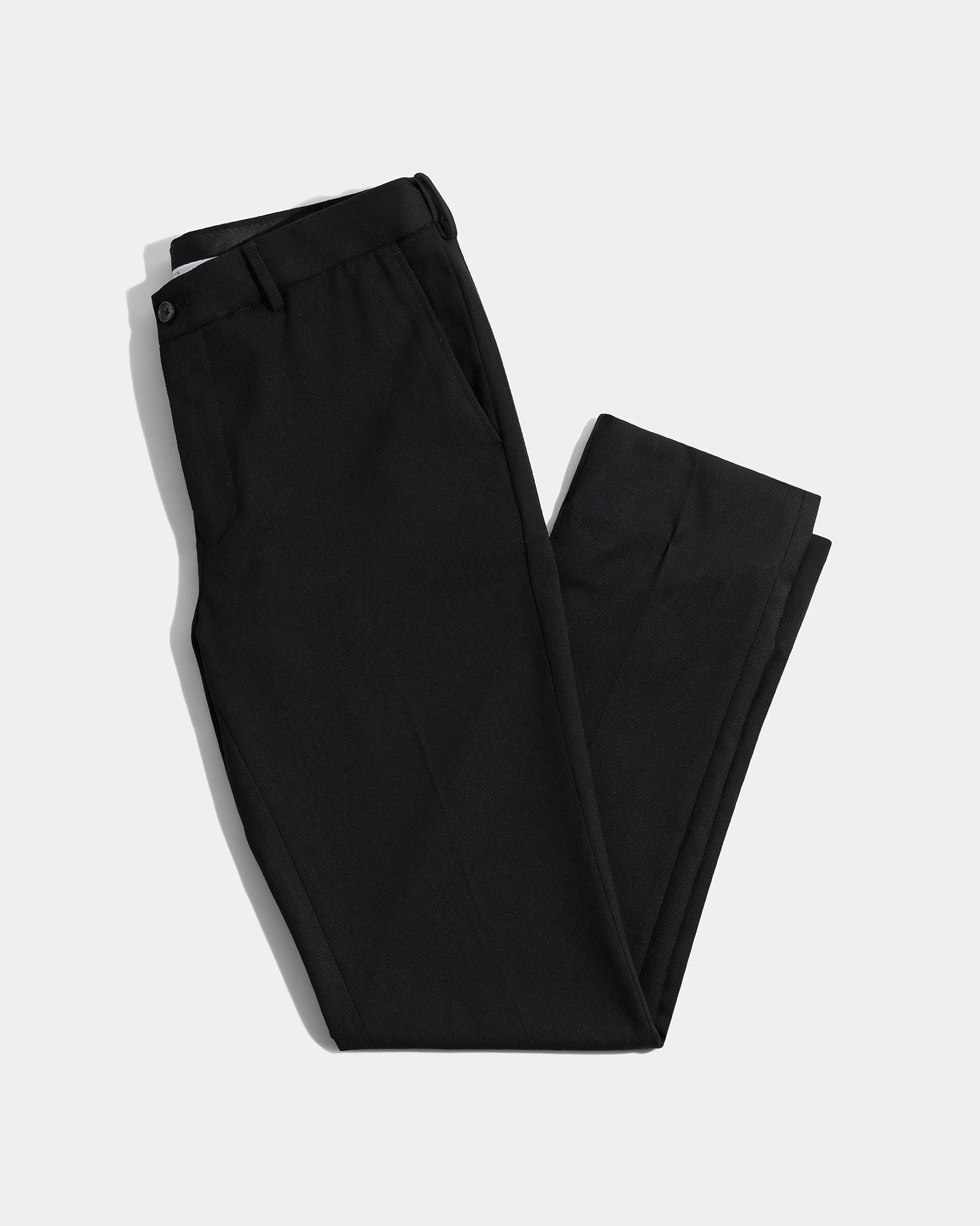 Black Technowaist Textured Trouser - Billy
