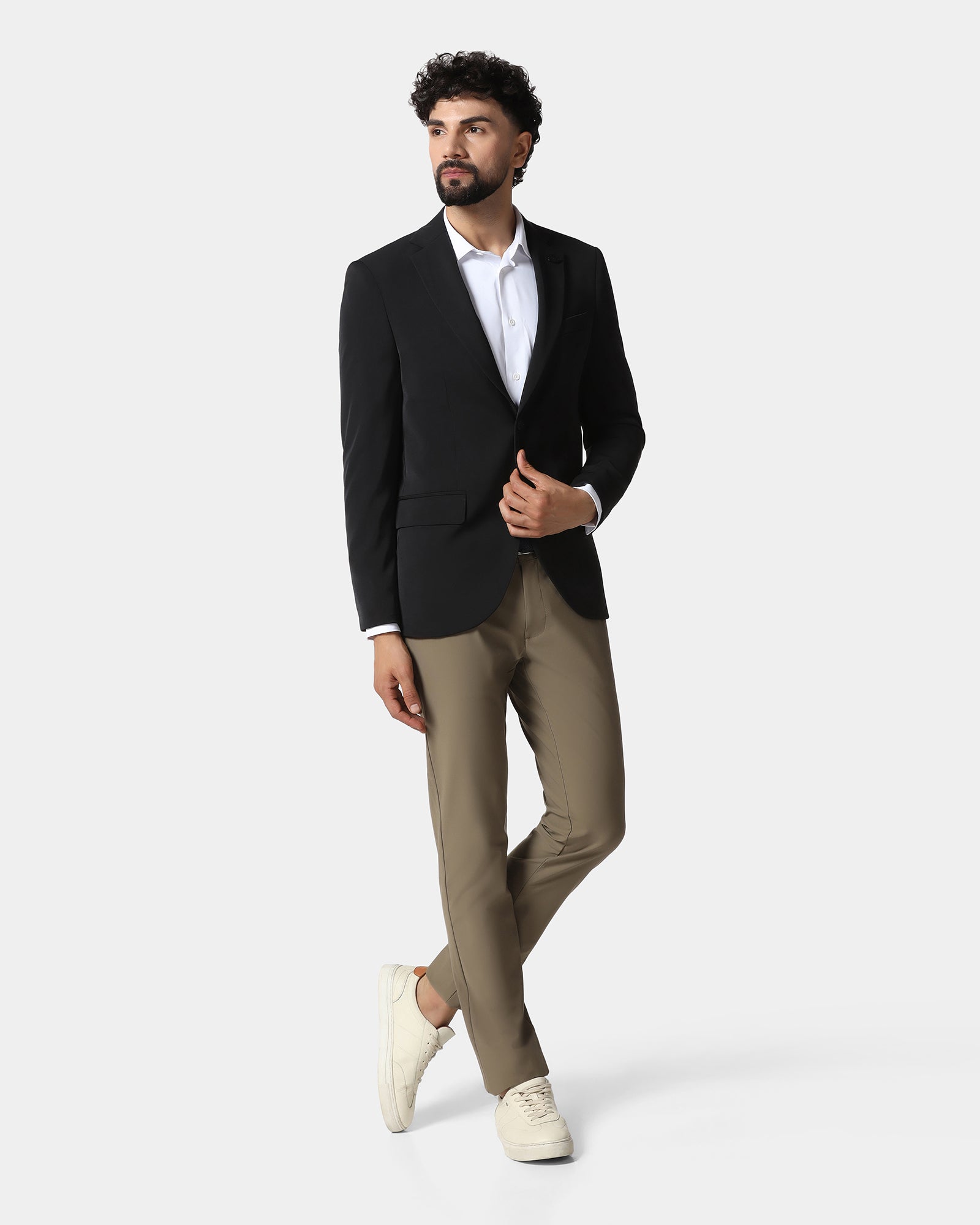 Black TechPro Solid Blazer - Absolute