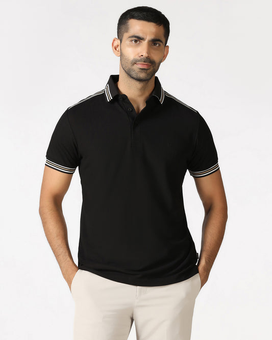 Black TechPro Solid Polo - Logan