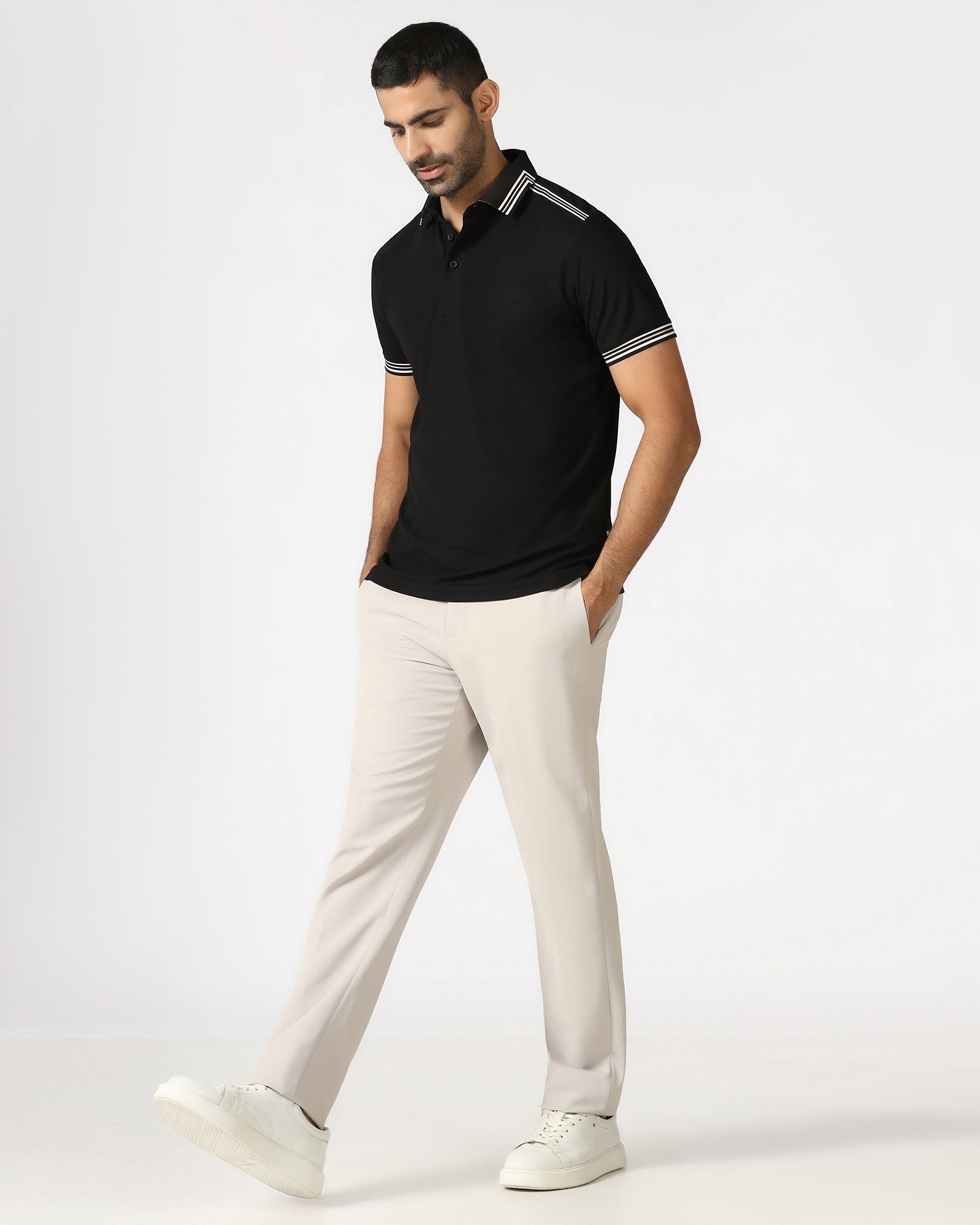 Black TechPro Solid Polo - Logan