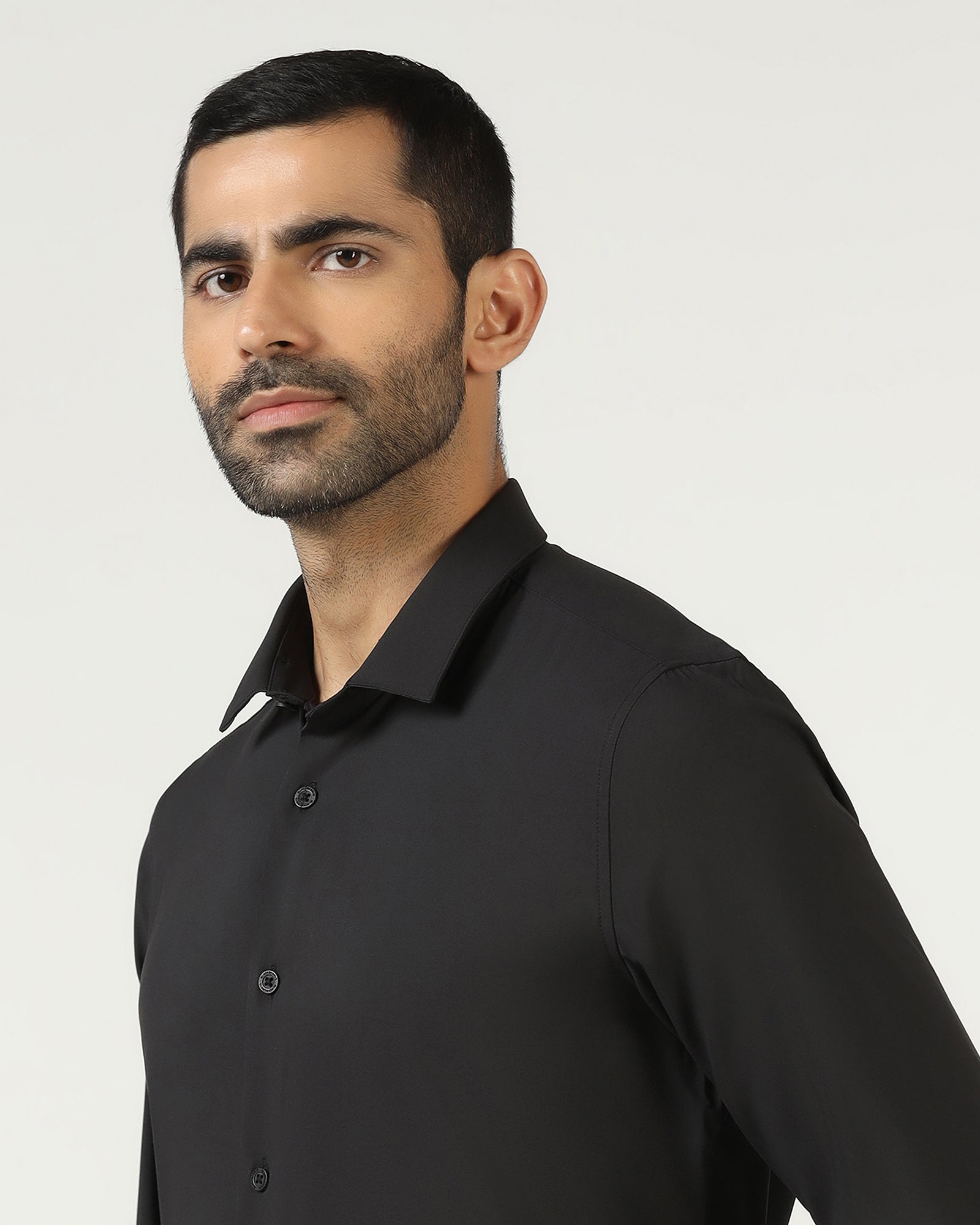 Black Techpro Solid Shirt - Shephard