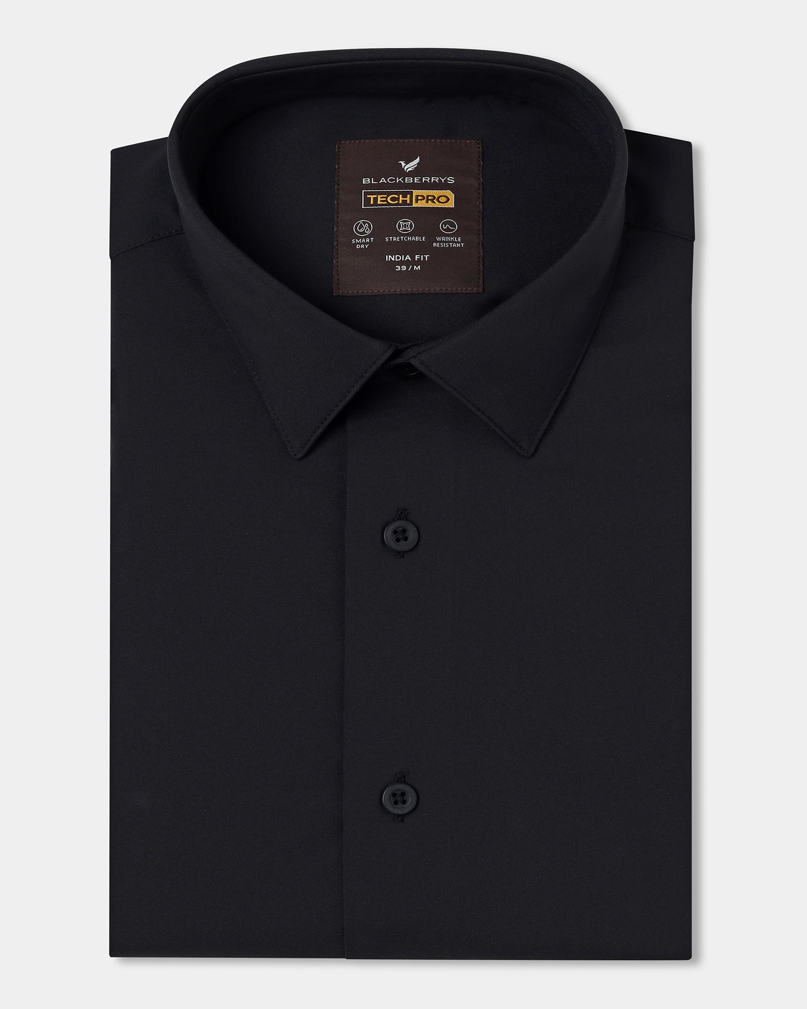 Black TechPro Solid Shirt - Shephard