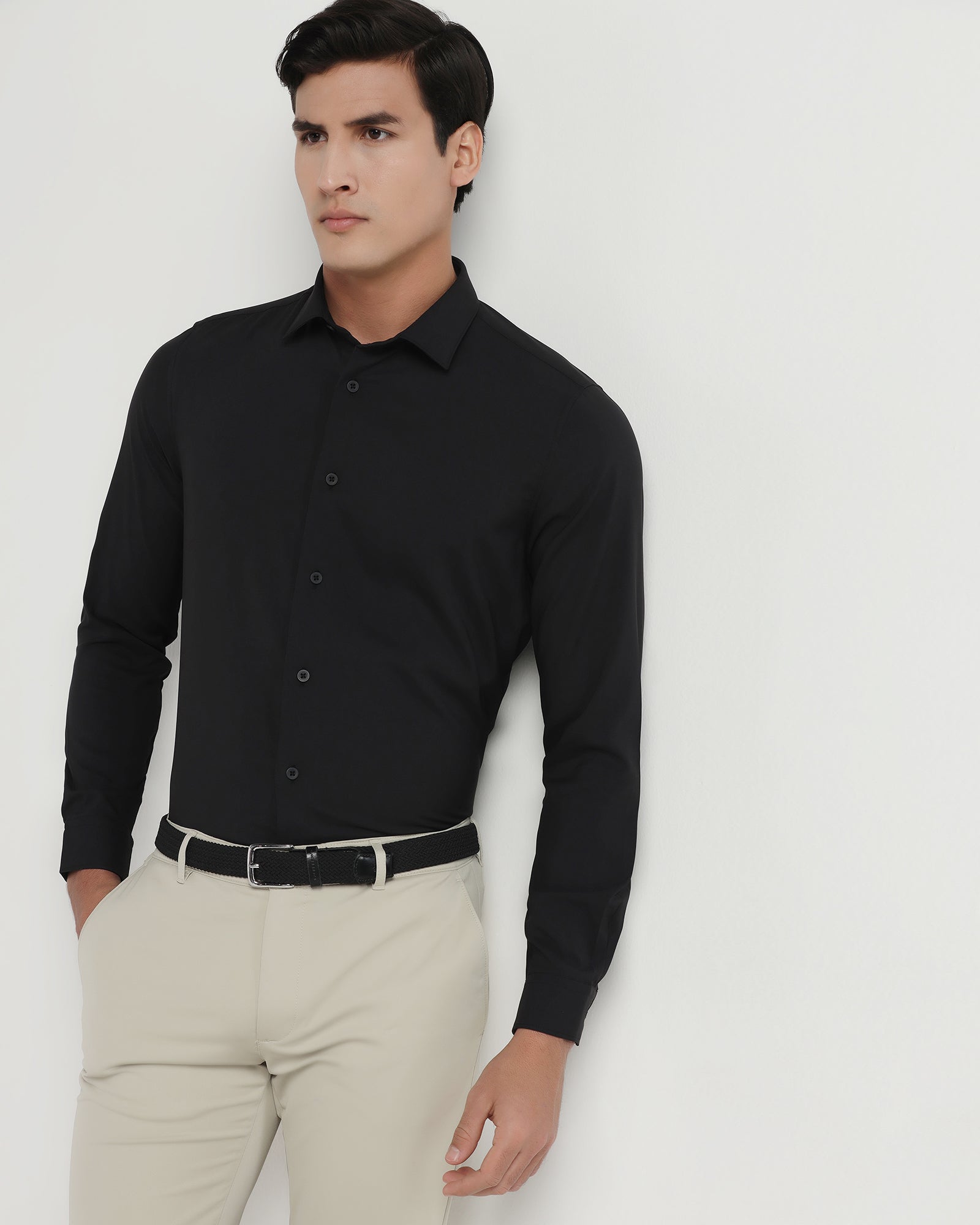 Black TechPro Solid Shirt - Shephard