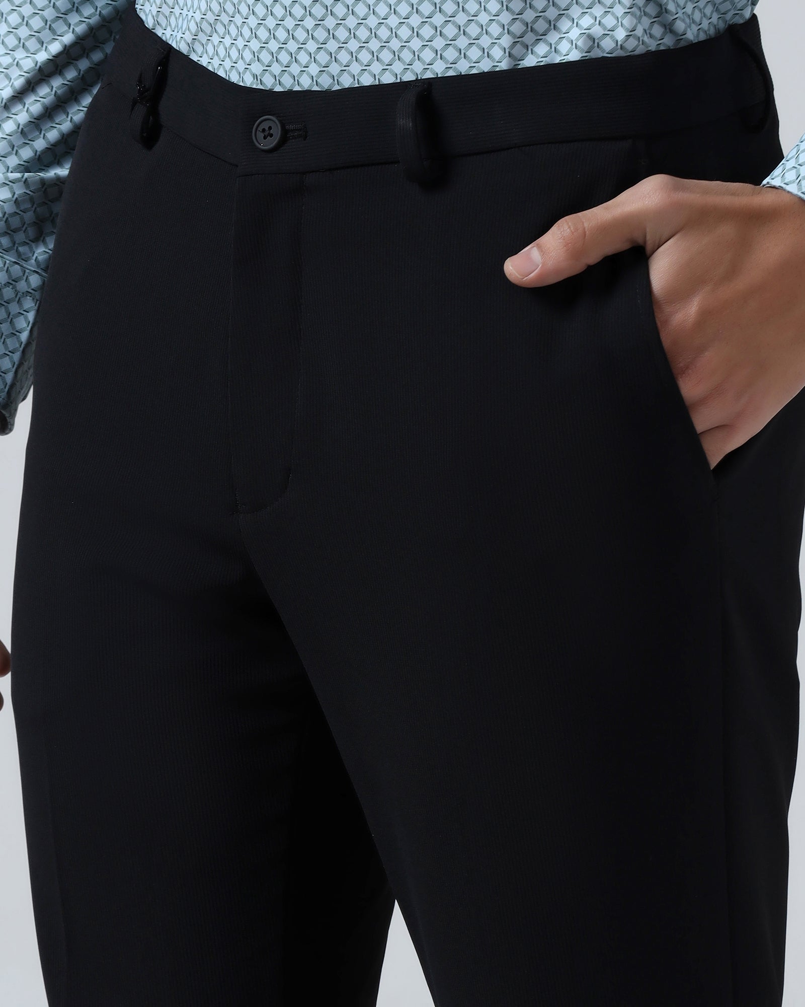 Black TechPro Solid Trouser - Dean
