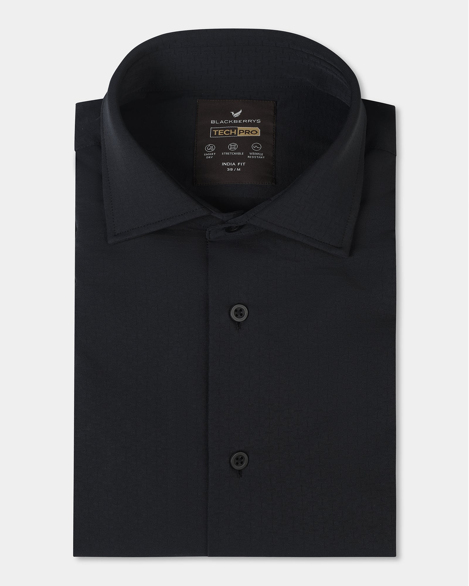Black TechPro Textured Shirt - Genepy