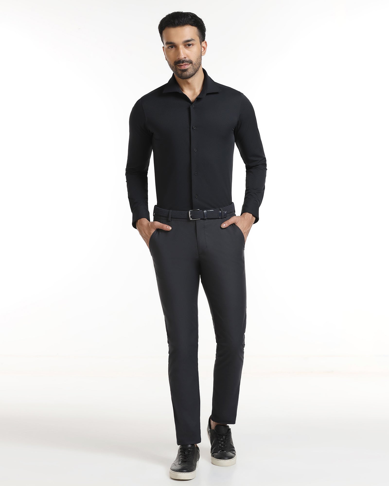 Black TechPro Textured Shirt - Genepy
