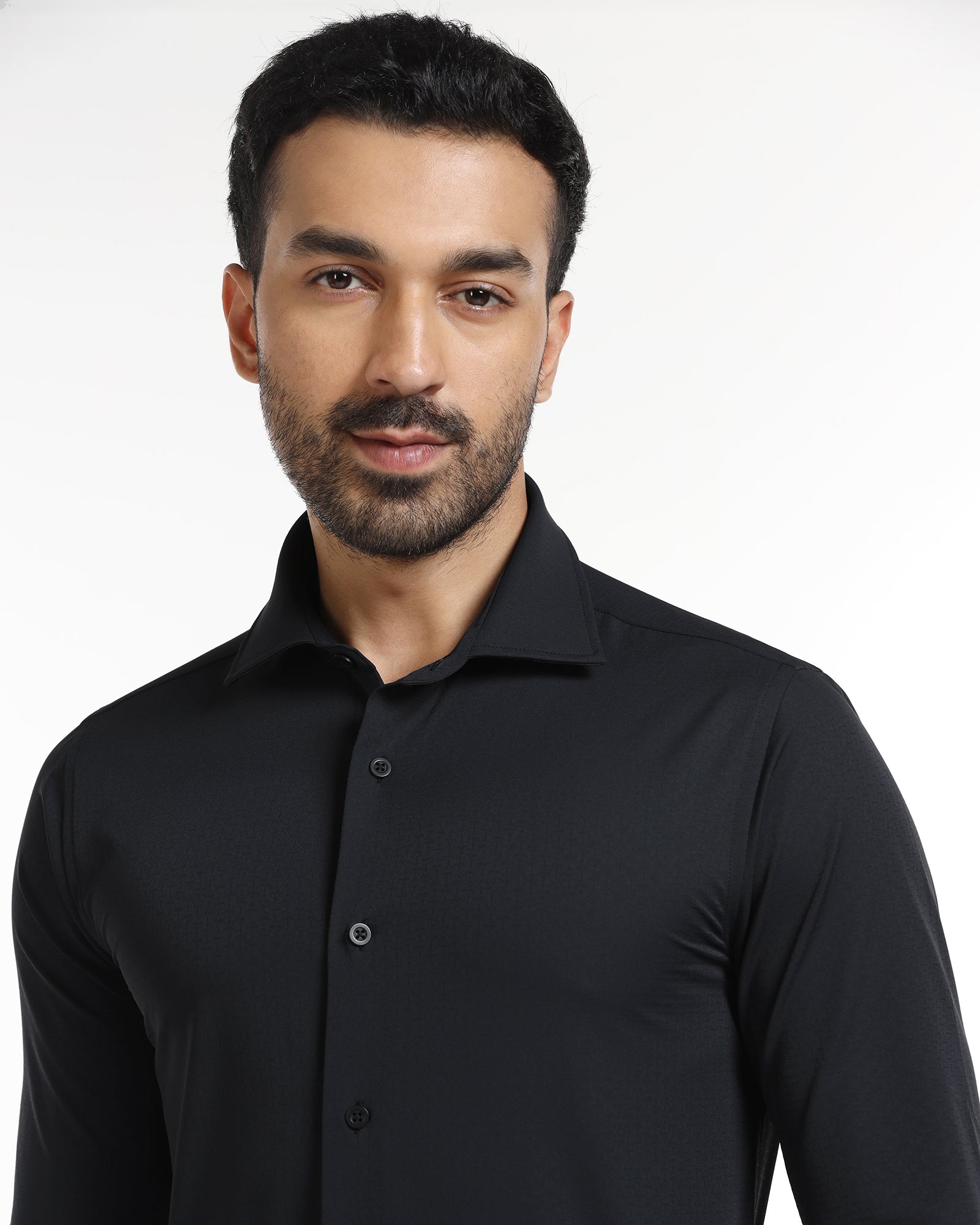 Black TechPro Textured Shirt - Genepy
