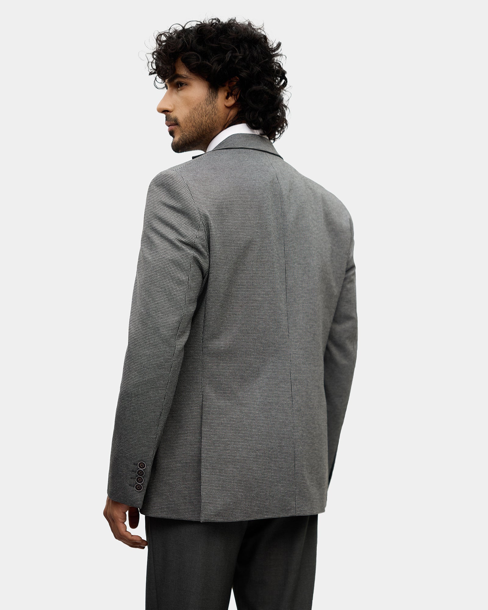 Black Textured Blazer - Cayson
