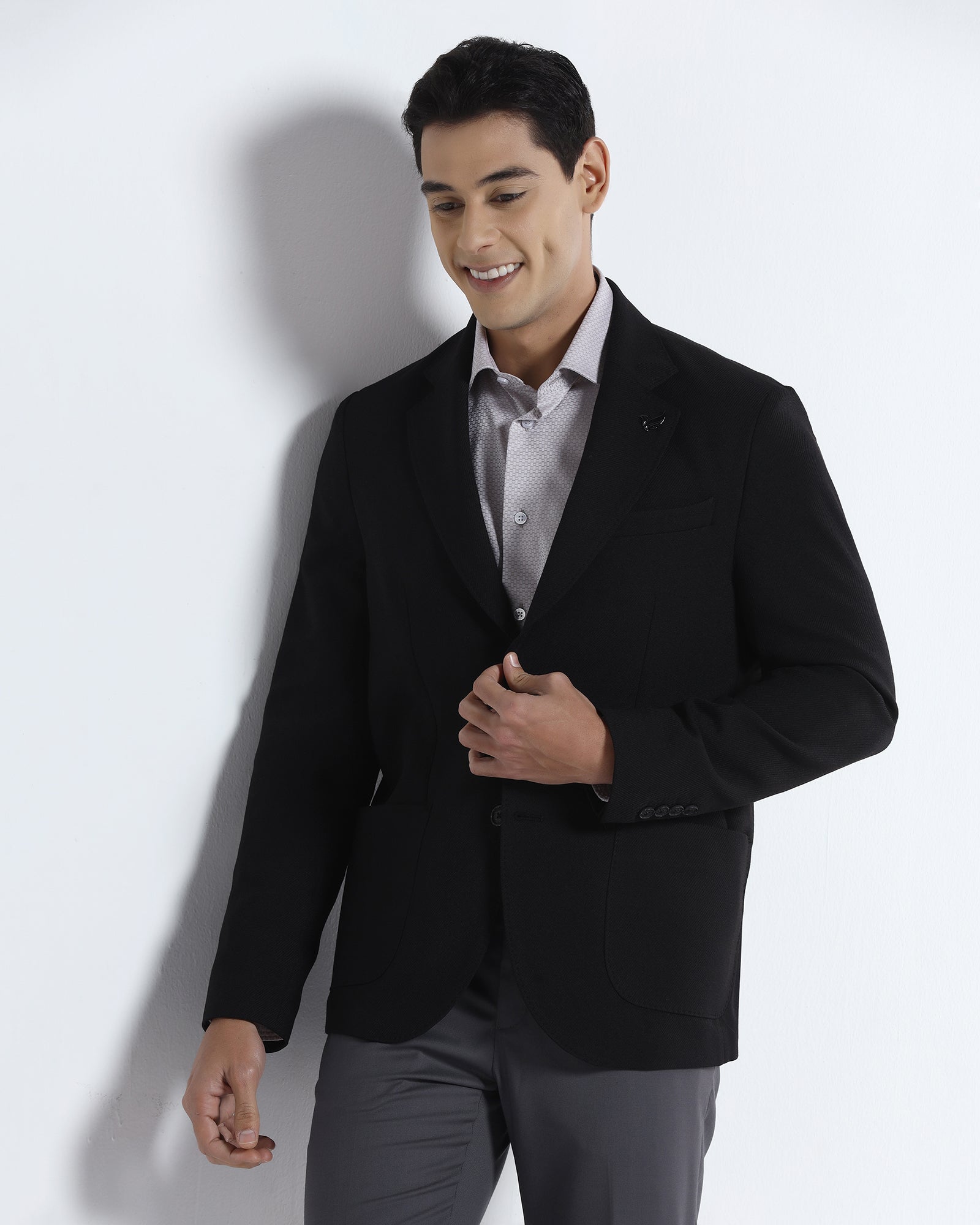 Black Textured Blazer - Wilson