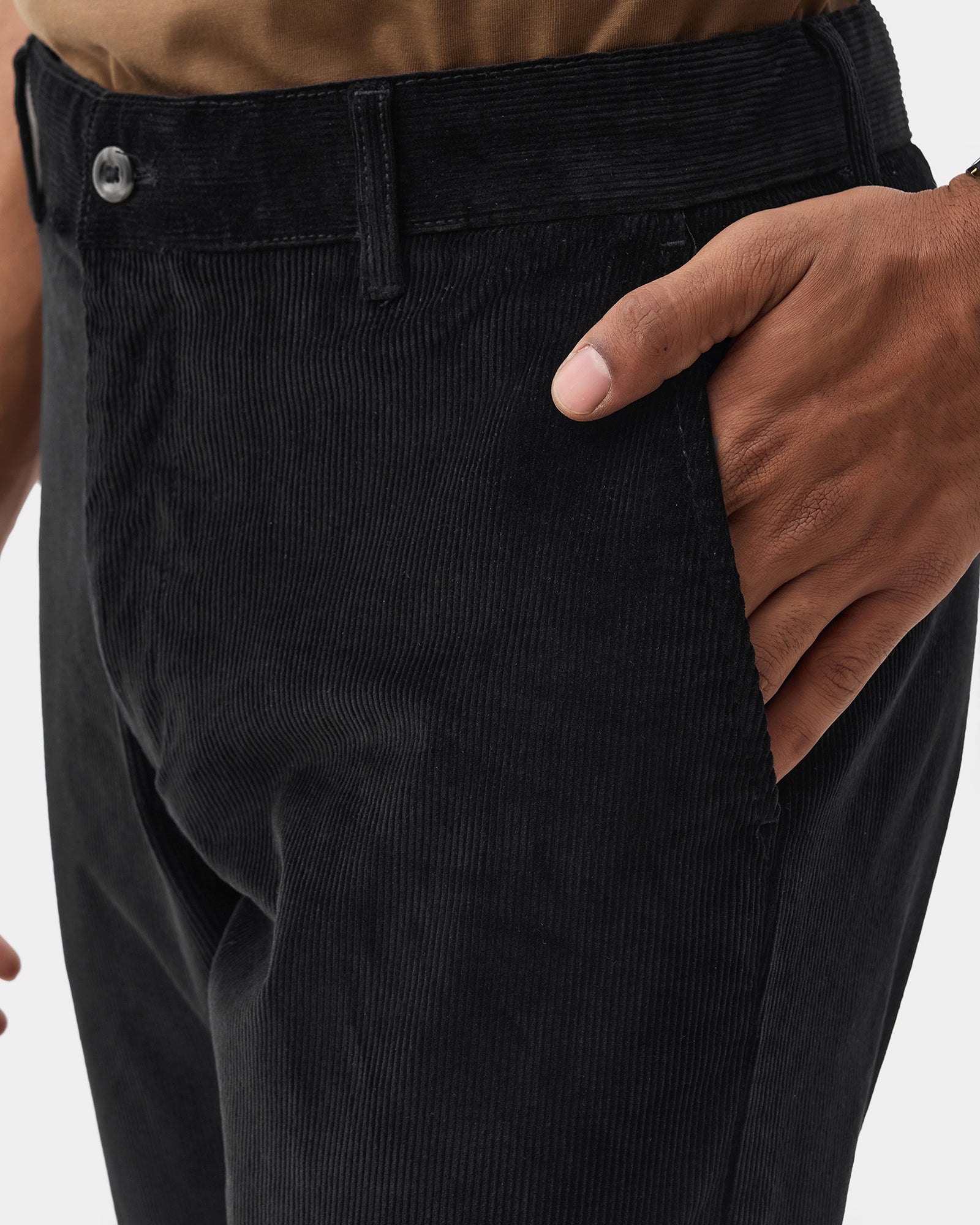 Black Textured Khakis - Pamir