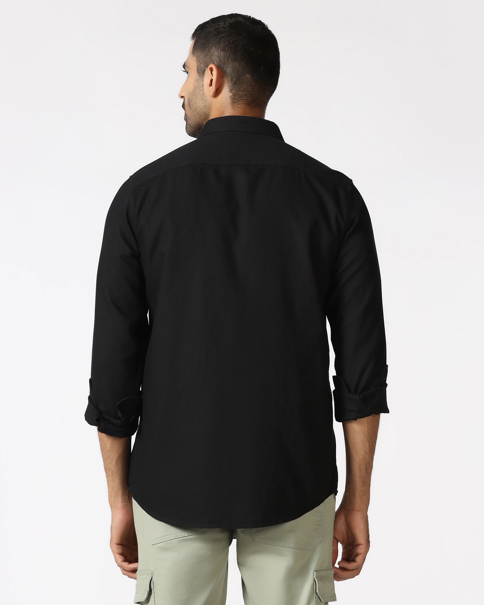 Black Textured Shirt - Caty