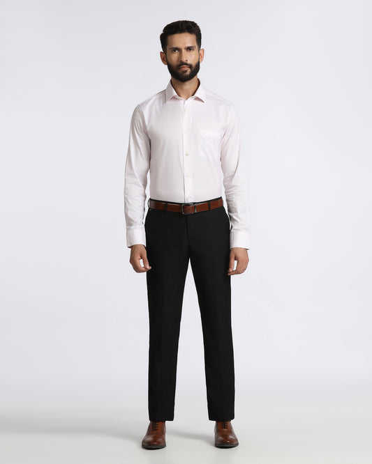 Black Textured Trouser - Bluemoon