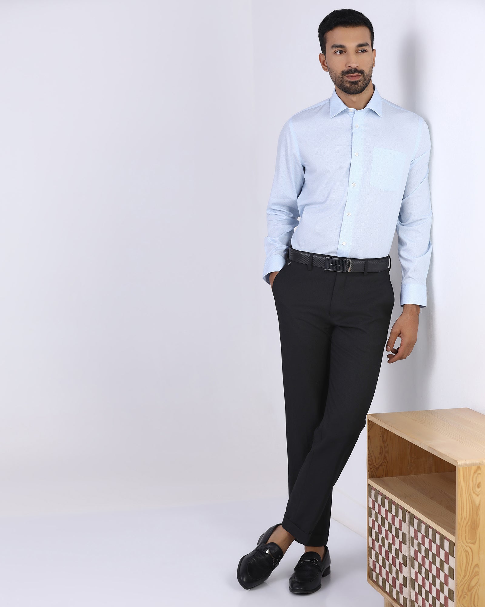 Black Textured Trouser - Pecado
