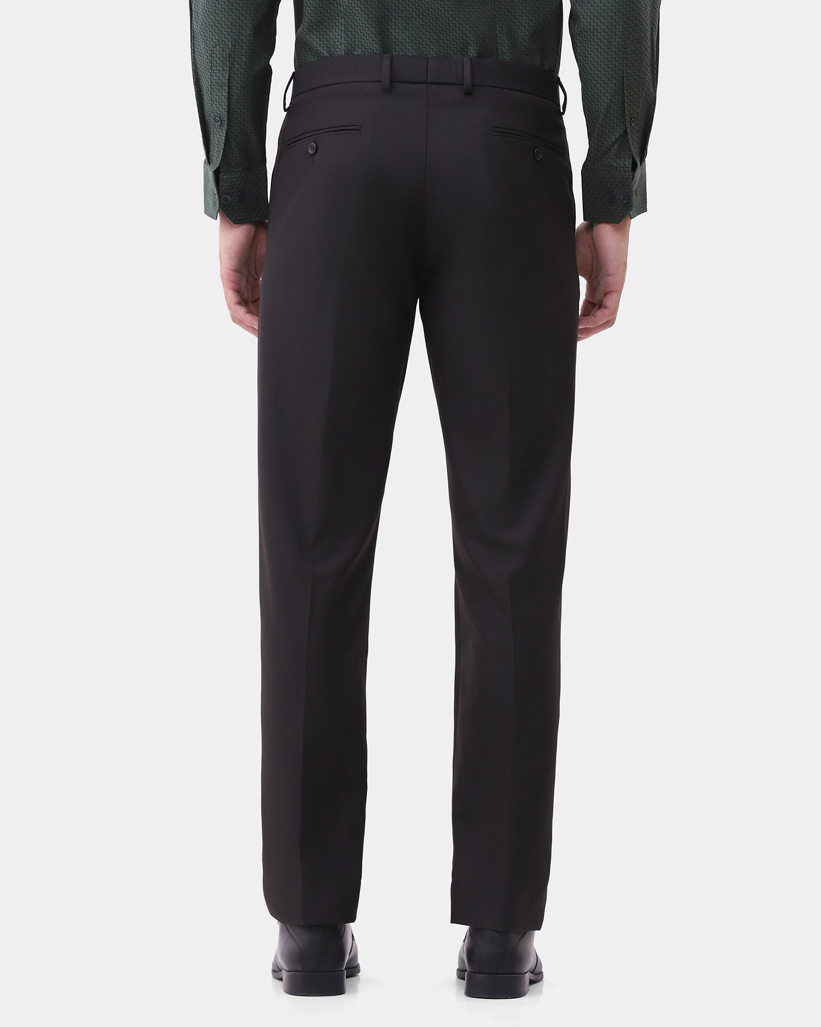 Black Textured Trouser - Sung