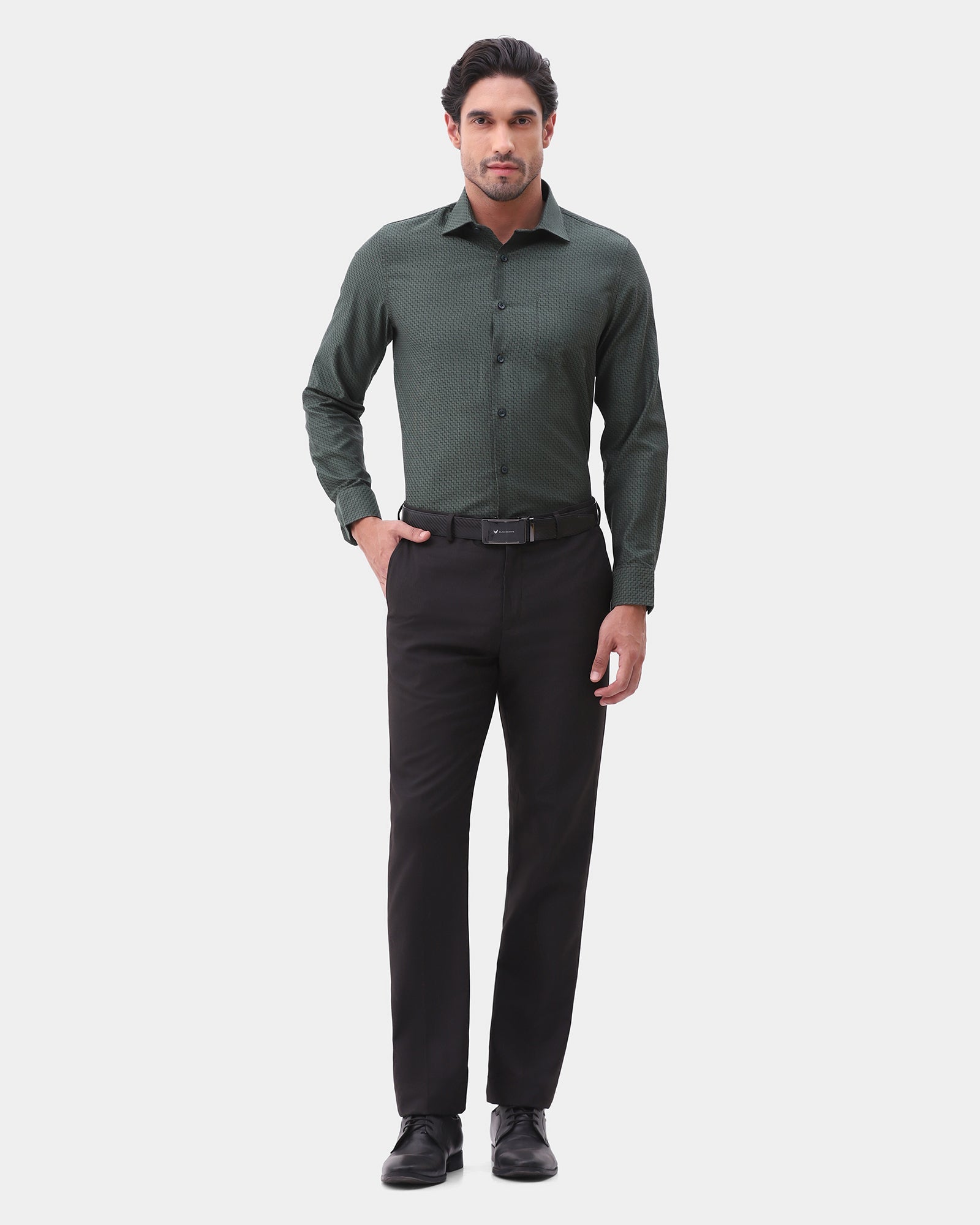 Black Textured Trouser - Sung