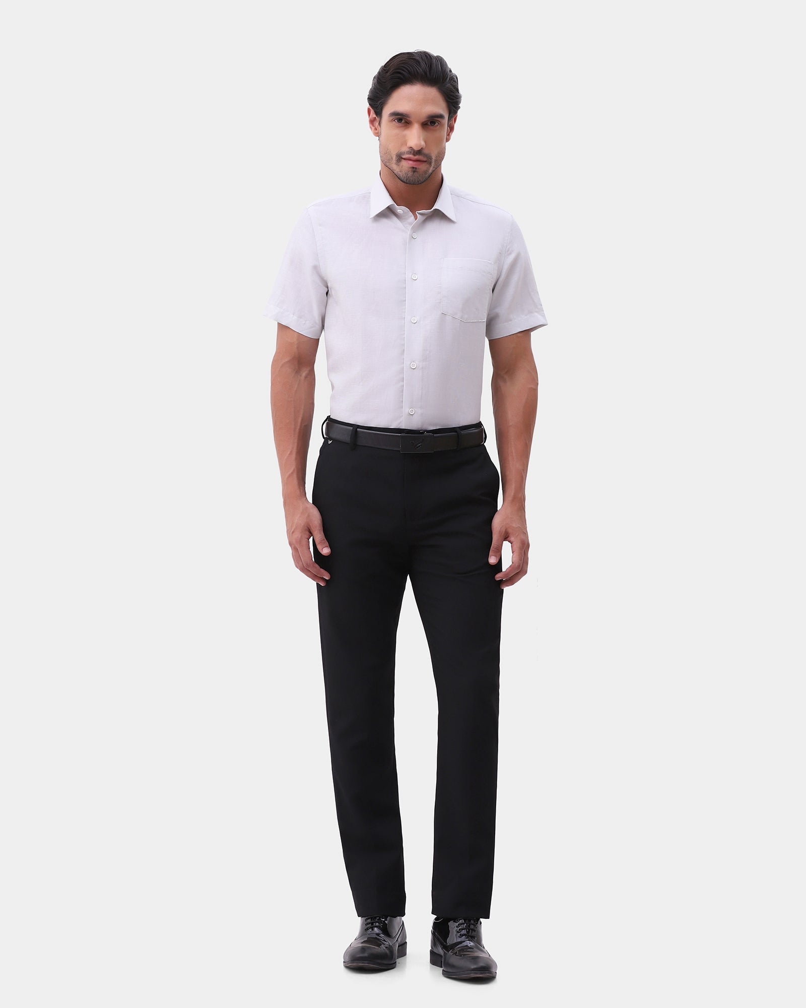 Black Textured Trouser - Taeh