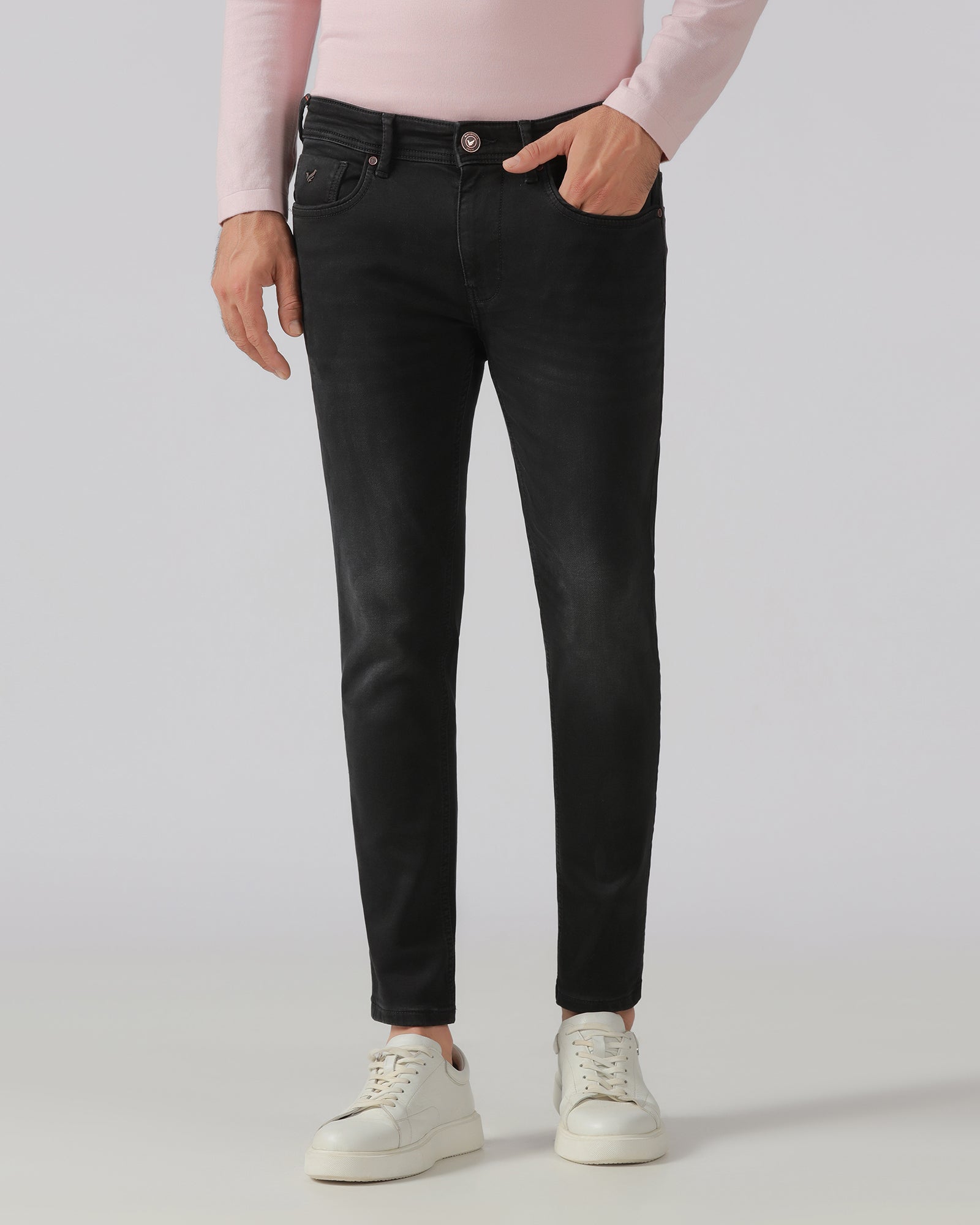 Black Ultrasoft Skinny Cropped Jeans - Alfons