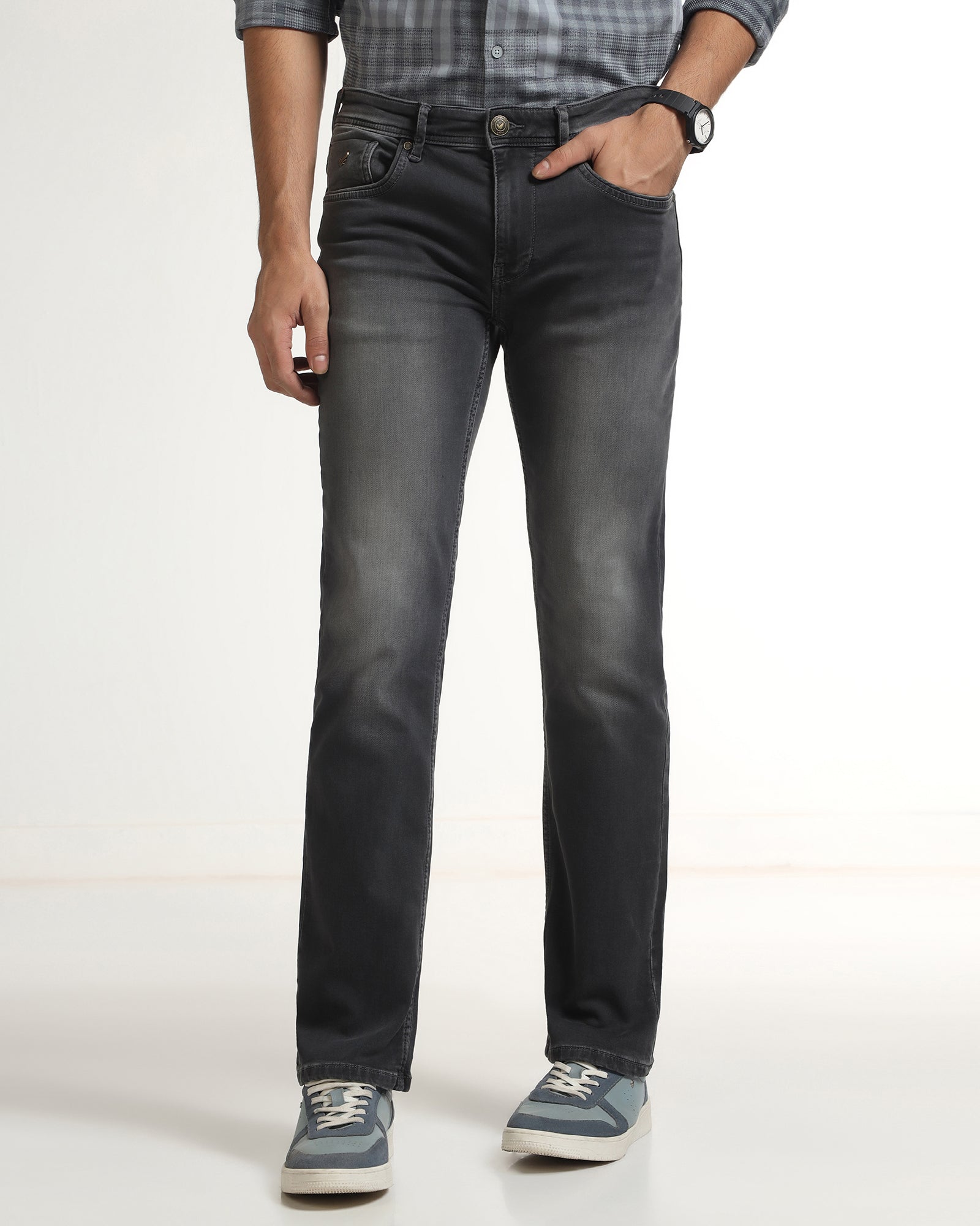 Black Ultrasoft Straight Comfort Jeans - Calus