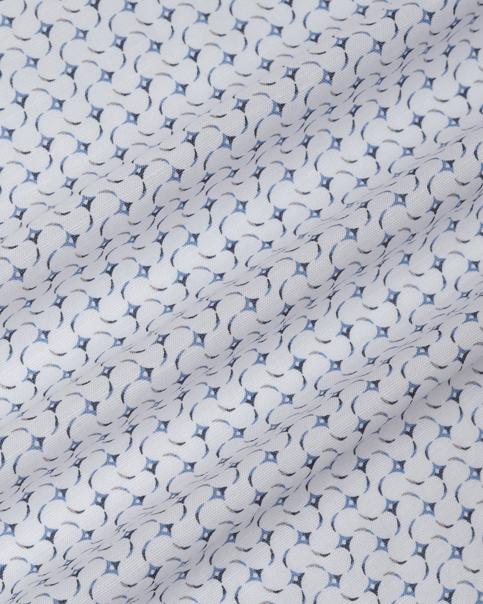 Blue Linen Printed Shirt - Silvano