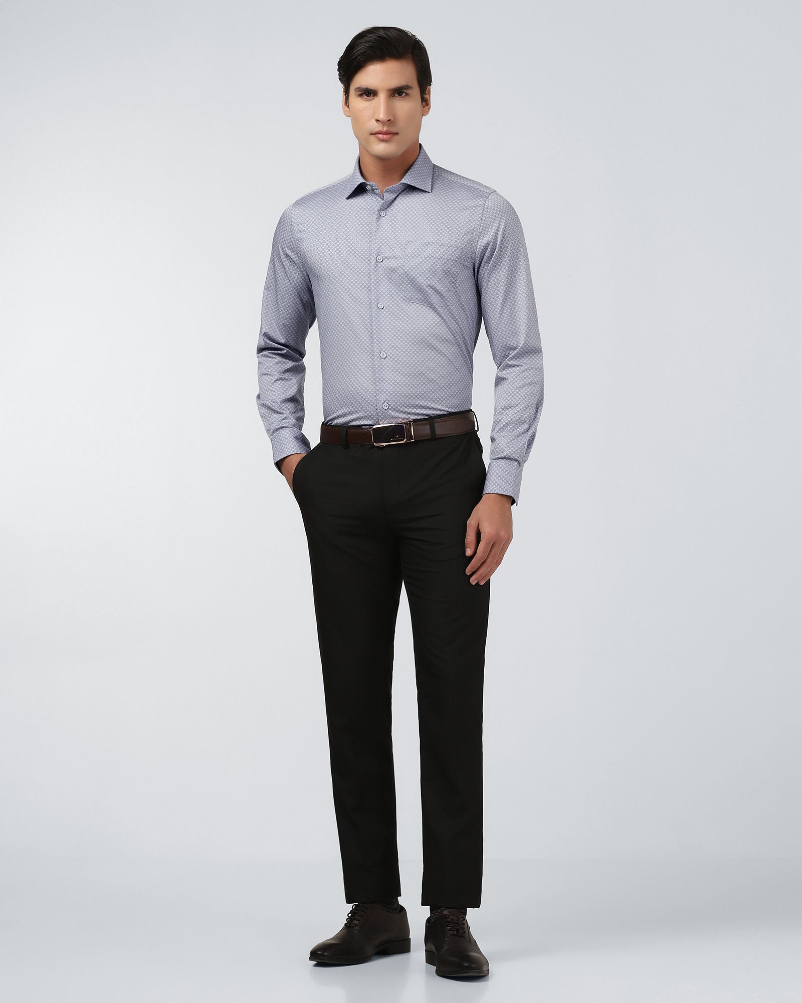 Blue Printed Shirt - Alfonzo