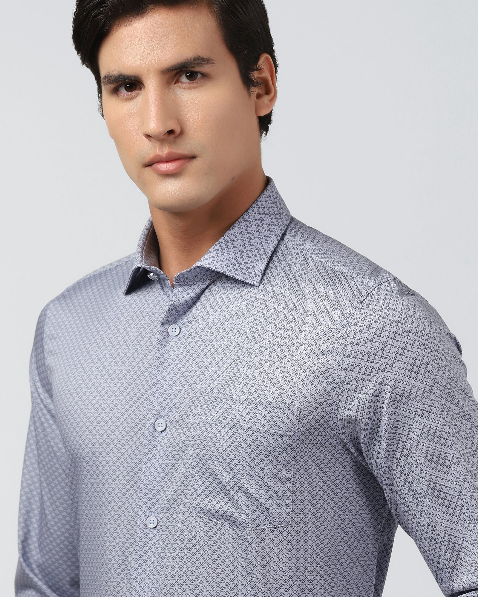 Blue Printed Shirt - Alfonzo