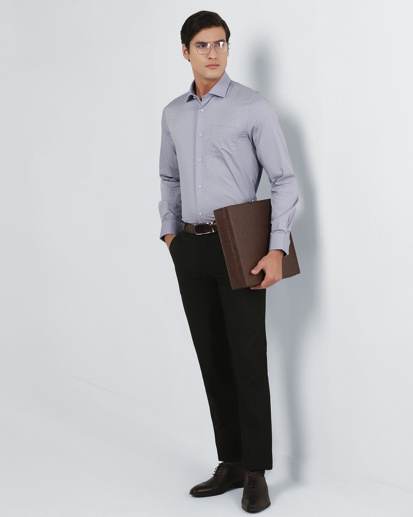 Blue Printed Shirt - Alfonzo