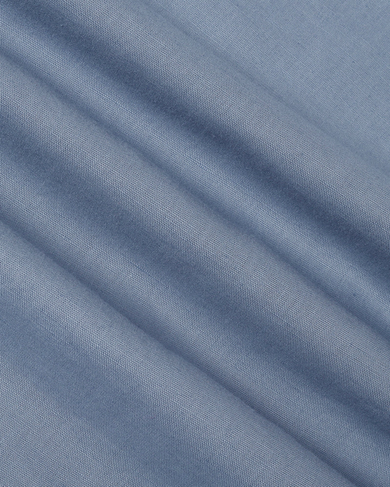 Blue Grey Half Sleeve Linen Solid Shirt - Cleo