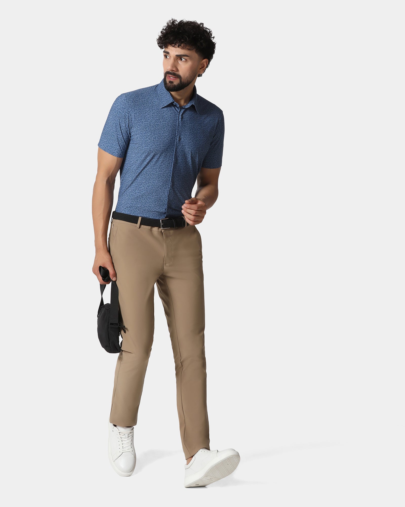 Blue Half Sleeve Techpro Printed Shirt - Ramtilhs