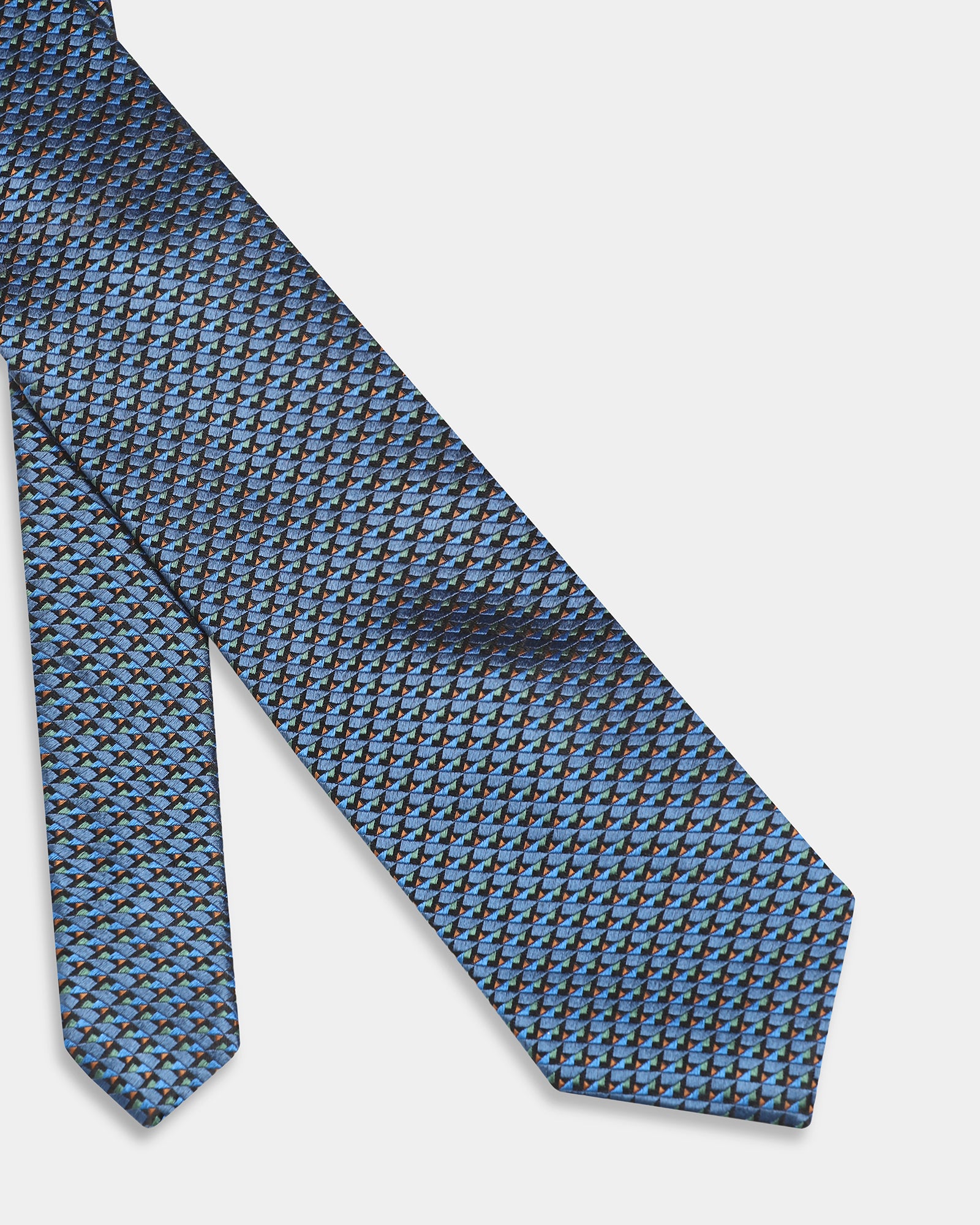 Blue Silk Jacquard Tie - Barclay