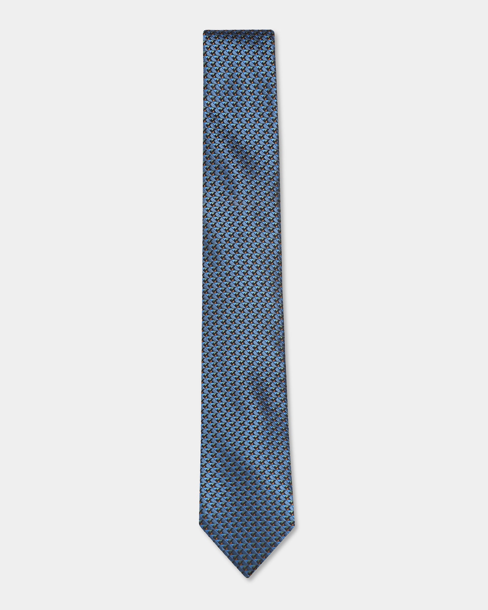 Blue Silk Jacquard Tie - Barclay