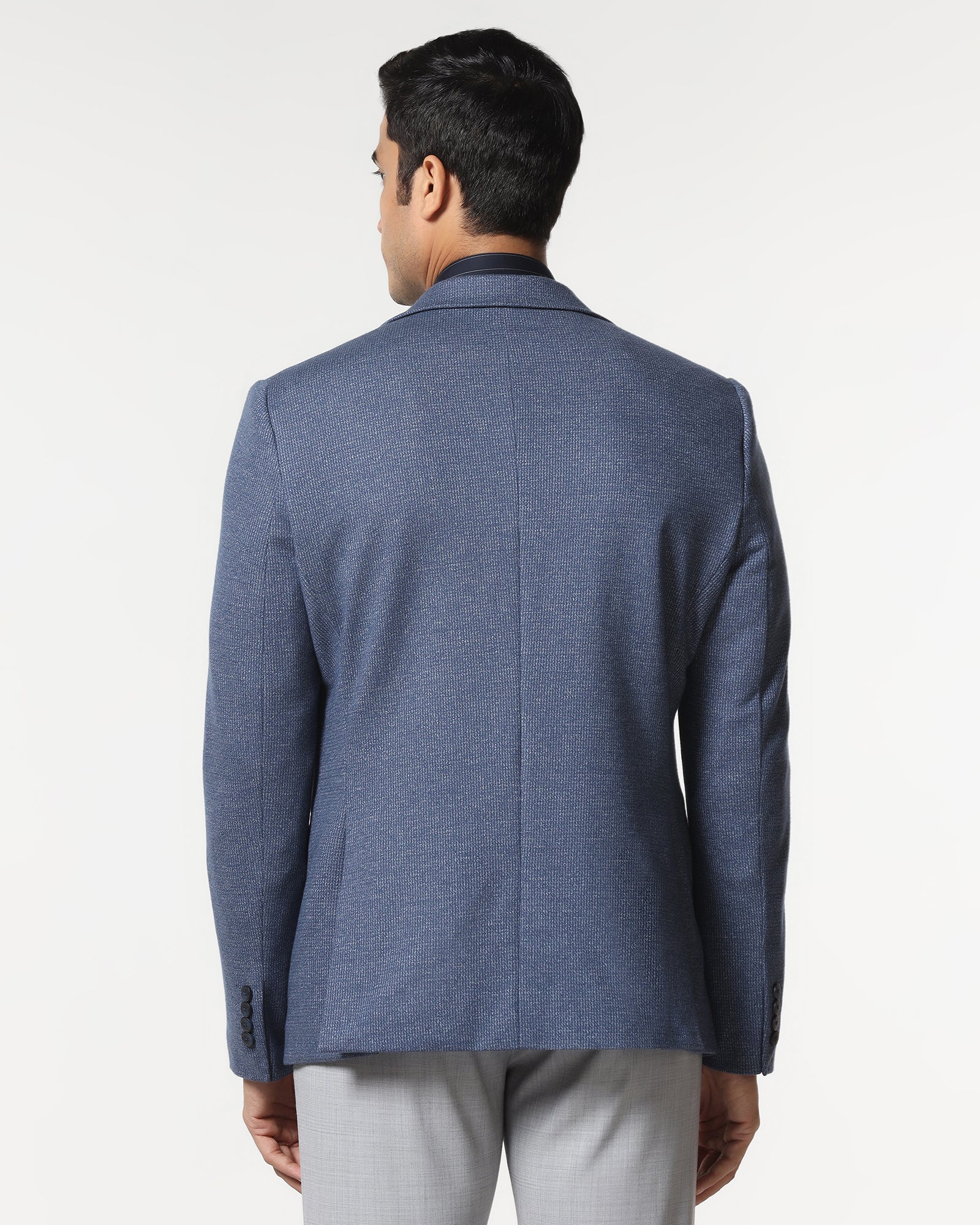 Blue Luxe Textured Blazer - Baleno