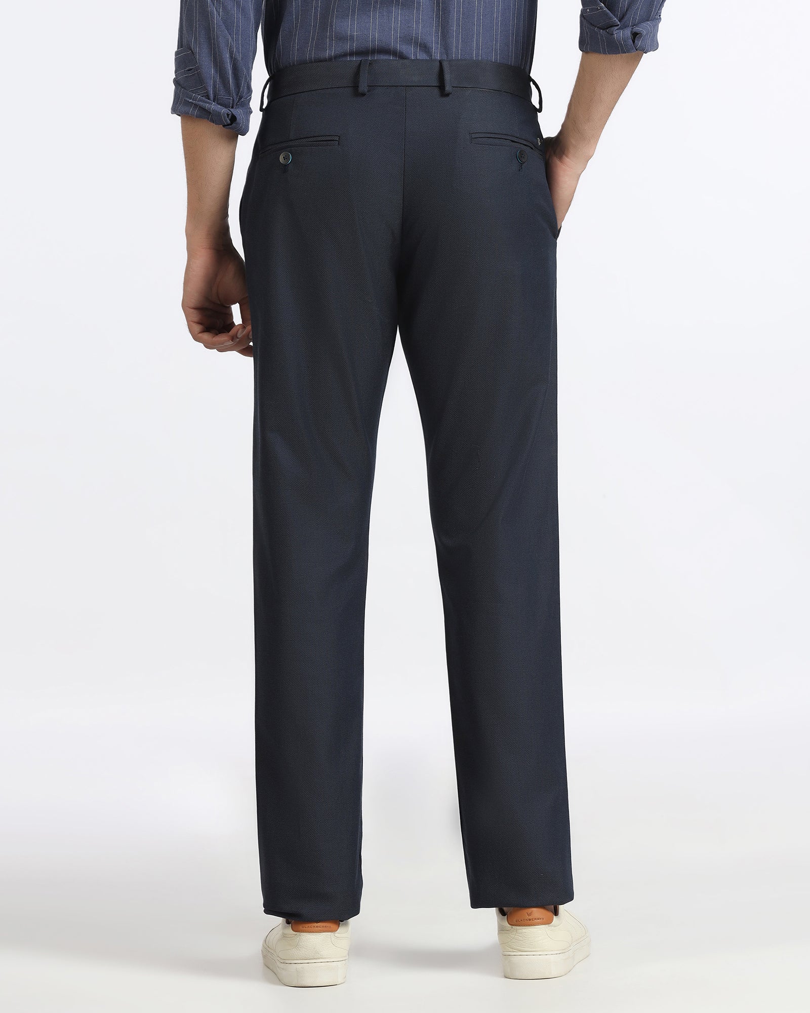 Blue Non Iron Textured Khakis - Ohio