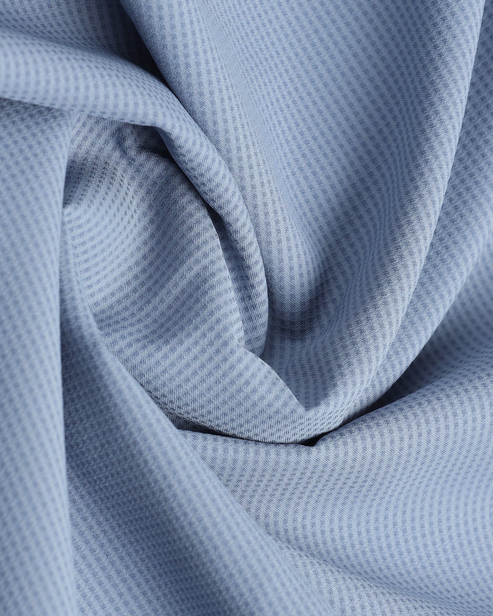 Blue Non Iron Textured Shirt - Relay