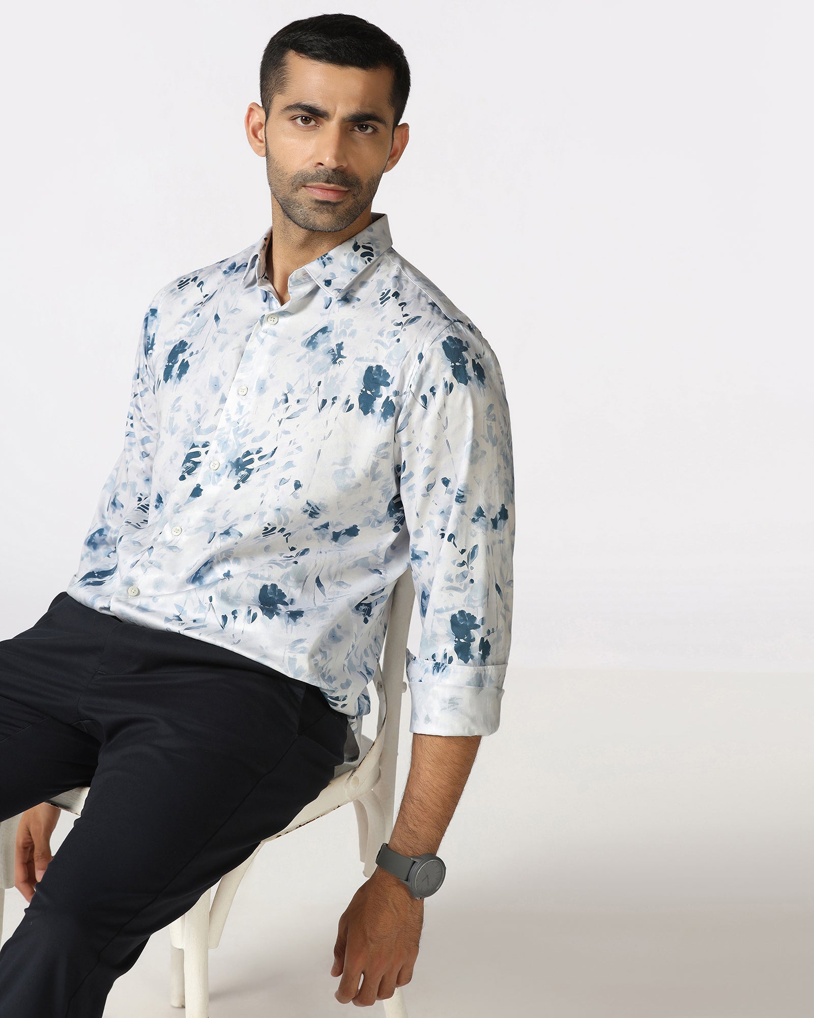Blue Printed Shirt - Audric