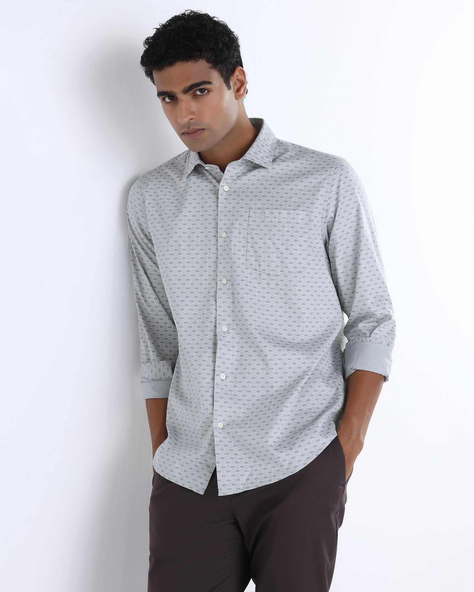 Blue Printed Shirt - Bedaf