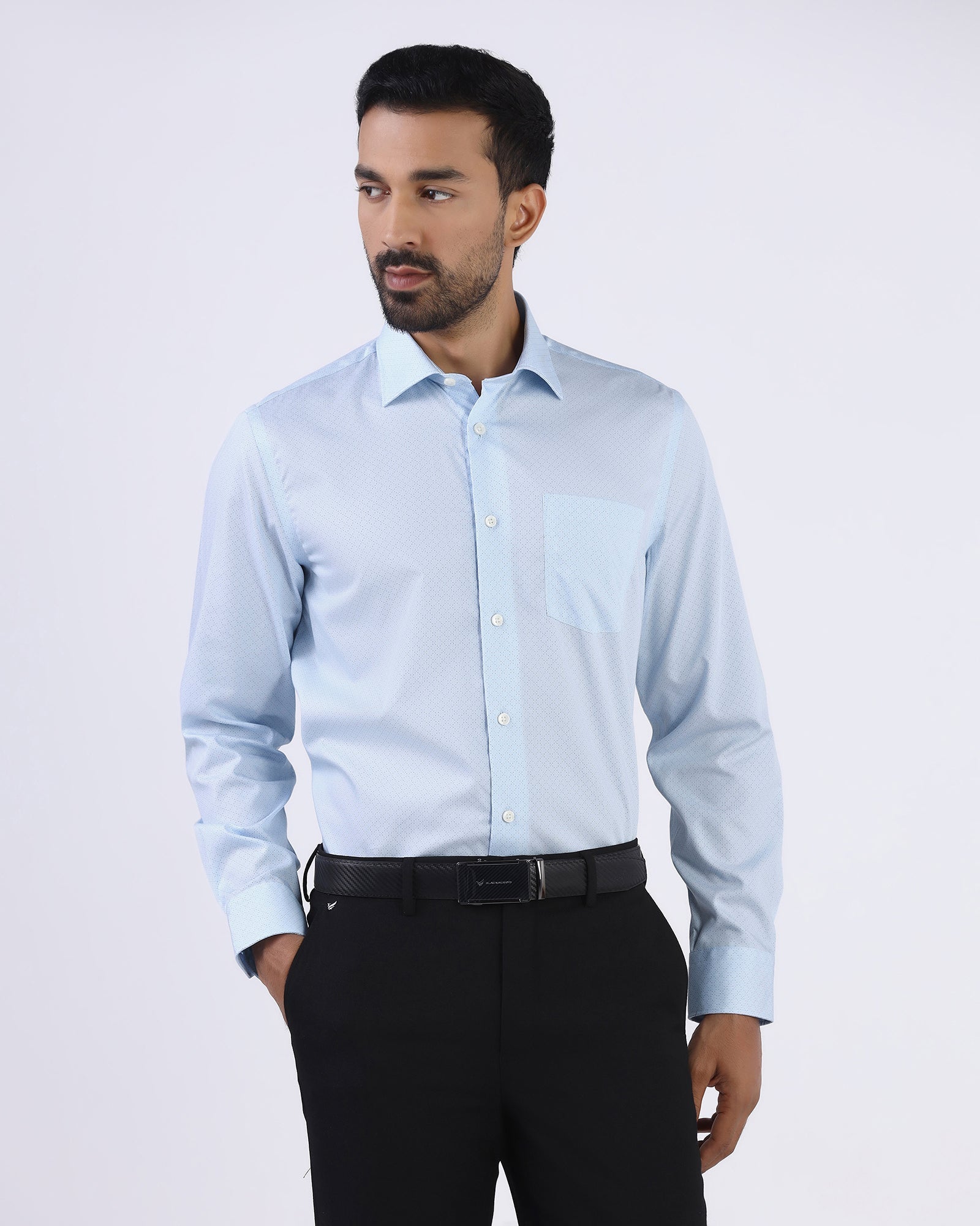 Blue Printed Shirt - Cube